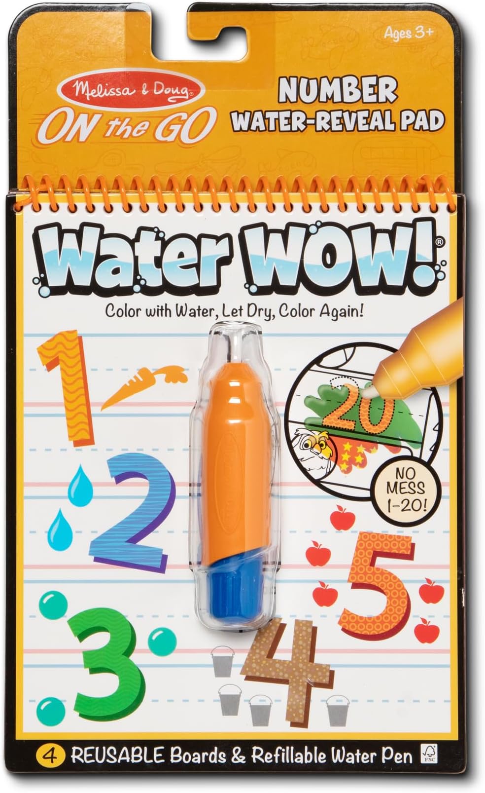 Water Wow Numbers, Multicolour