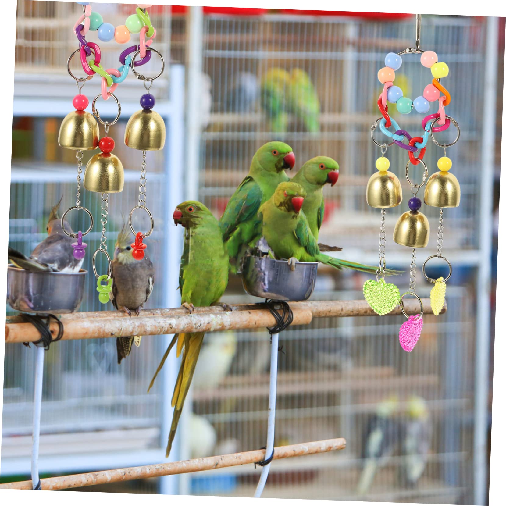VANZACK 6stücke Vogelspielzeug Mit Bunte Käfiganhänger Für Wellensittiche Und Papageien Kauspielzeug Beschäftigung Und Spaß Für Haustiere Sicheres Langlebiges Material