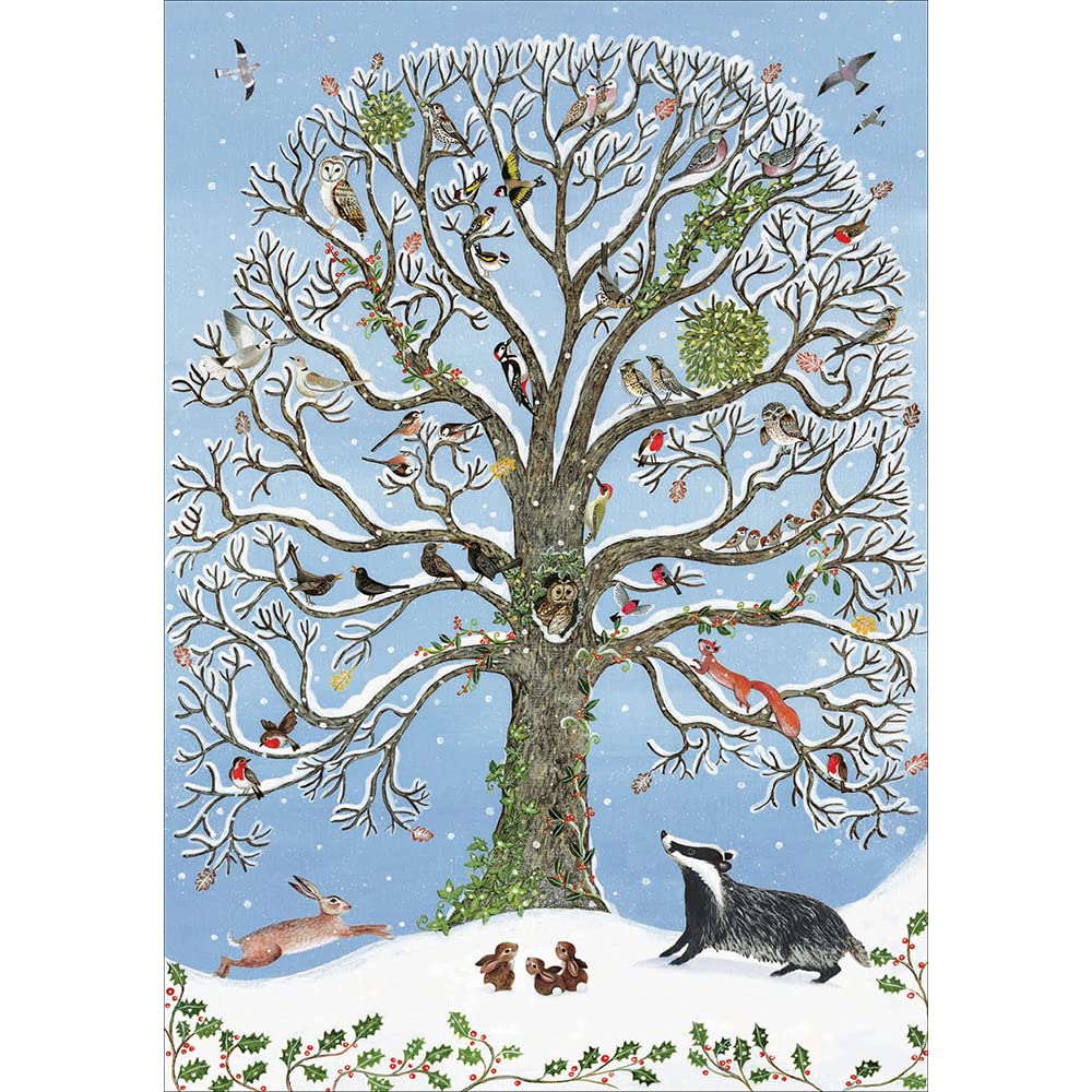 Woodmansterne Artistic Charity Christmas Cards - RSPB Winter Wildlife Scenes - Eco-Friendly & Recyclable - Box of 20 Cards - Image 3