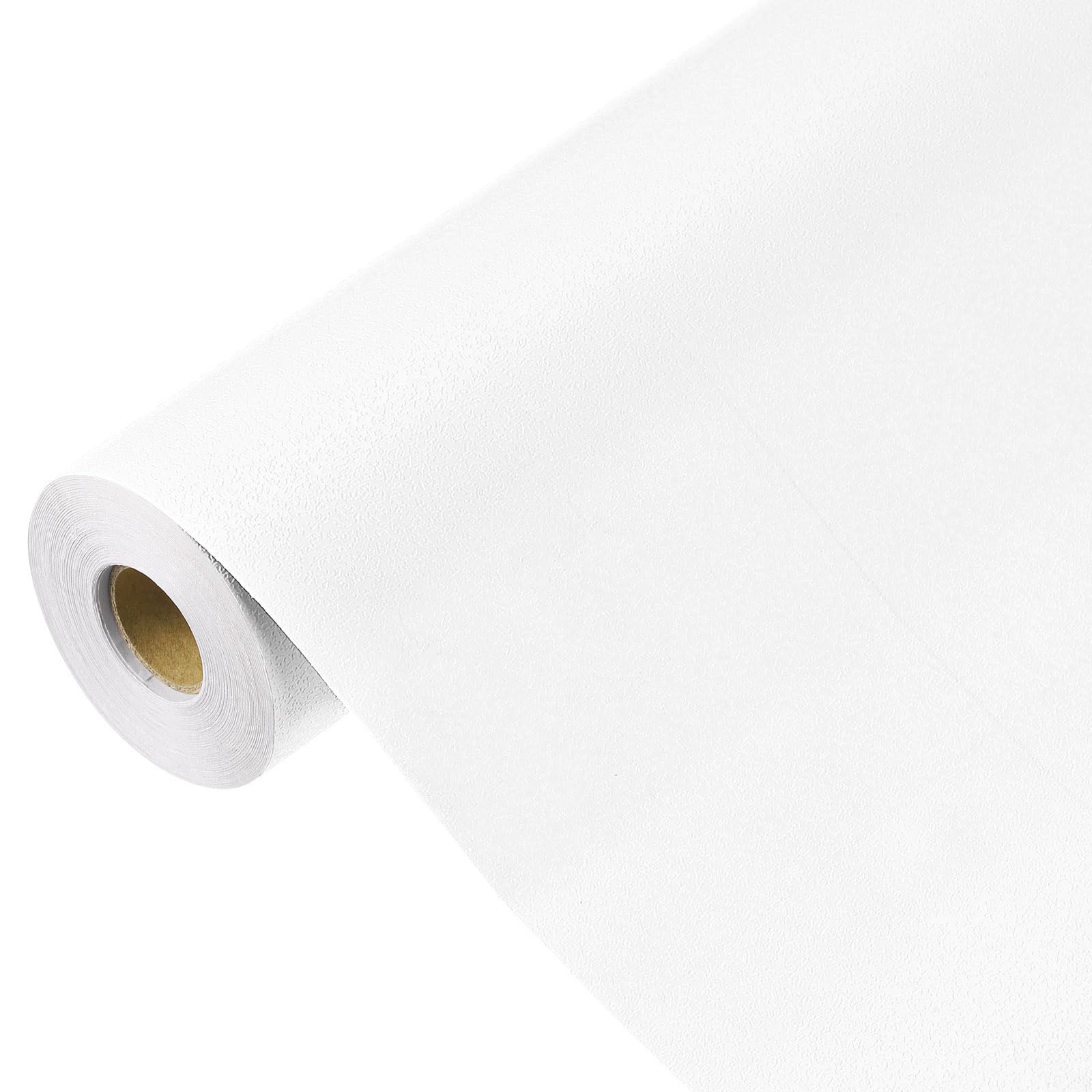 Papier peint blanc autocollant vinyle uni 1500x60cm pour décoration murale
