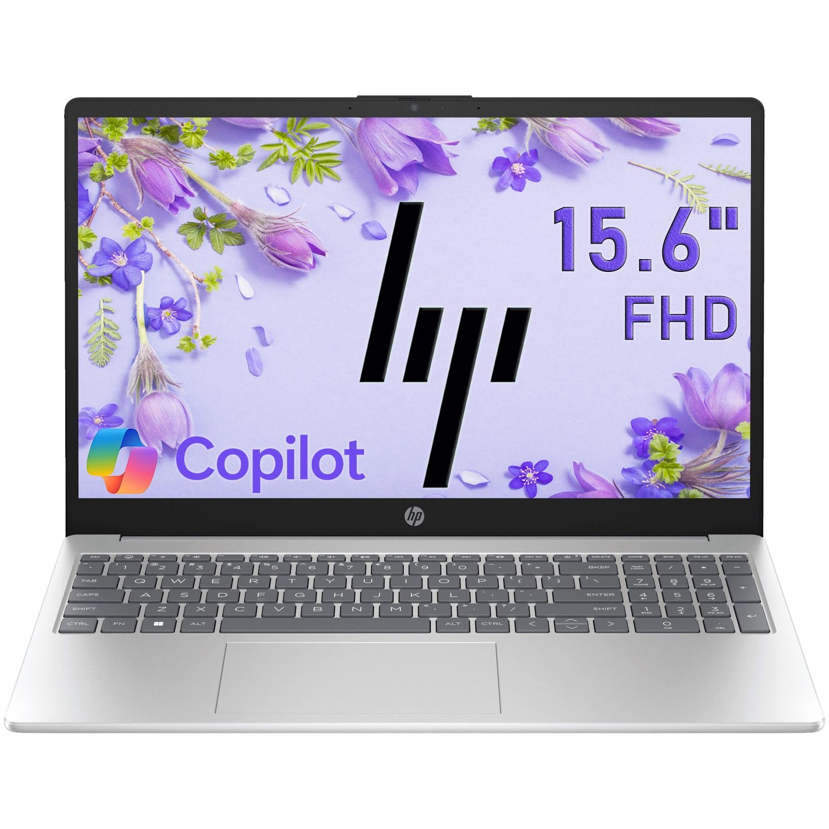 HP Laptop 2026 Copilot AI, 15.6" FHD, 8GB RAM, 256GB SSD, Intel Processor | WiFi 6, Office 365, Long Battery Life, Portable Size & Lightweight, Windows 11 Home for Students & Business Office