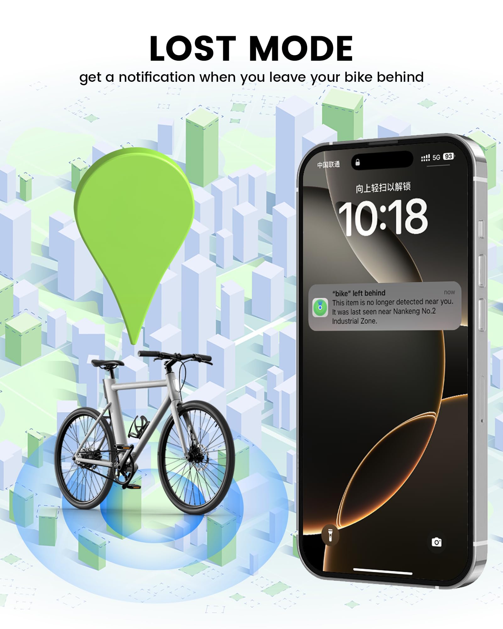 RAVEMEN Tracker dla Rowerów Kompatybilny z Aplikacją "Dov'è" (tylko iOS), Wsparcie Antykradzieżowe dla Lokalizatora Roweru, Akcesoria dla Lokalizatorów, Ukrywa się pod Koszykiem na Bidon