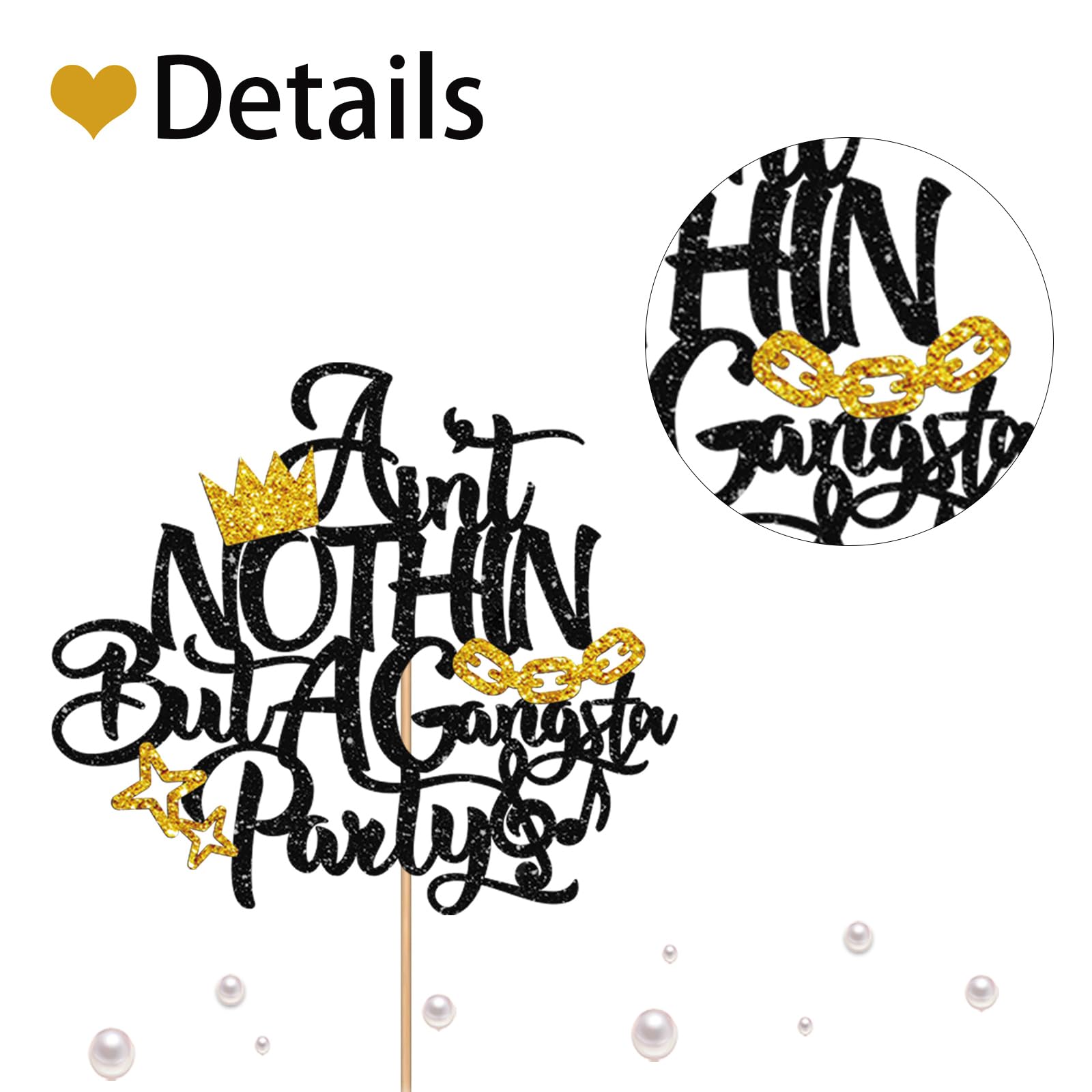 Amazon.com: Ain't Nothing But A Gangsta Party Cake Topper