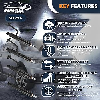 Amazon.com: PANGOLIN 4JB1 Fuel Injector 4PCS Replacment for