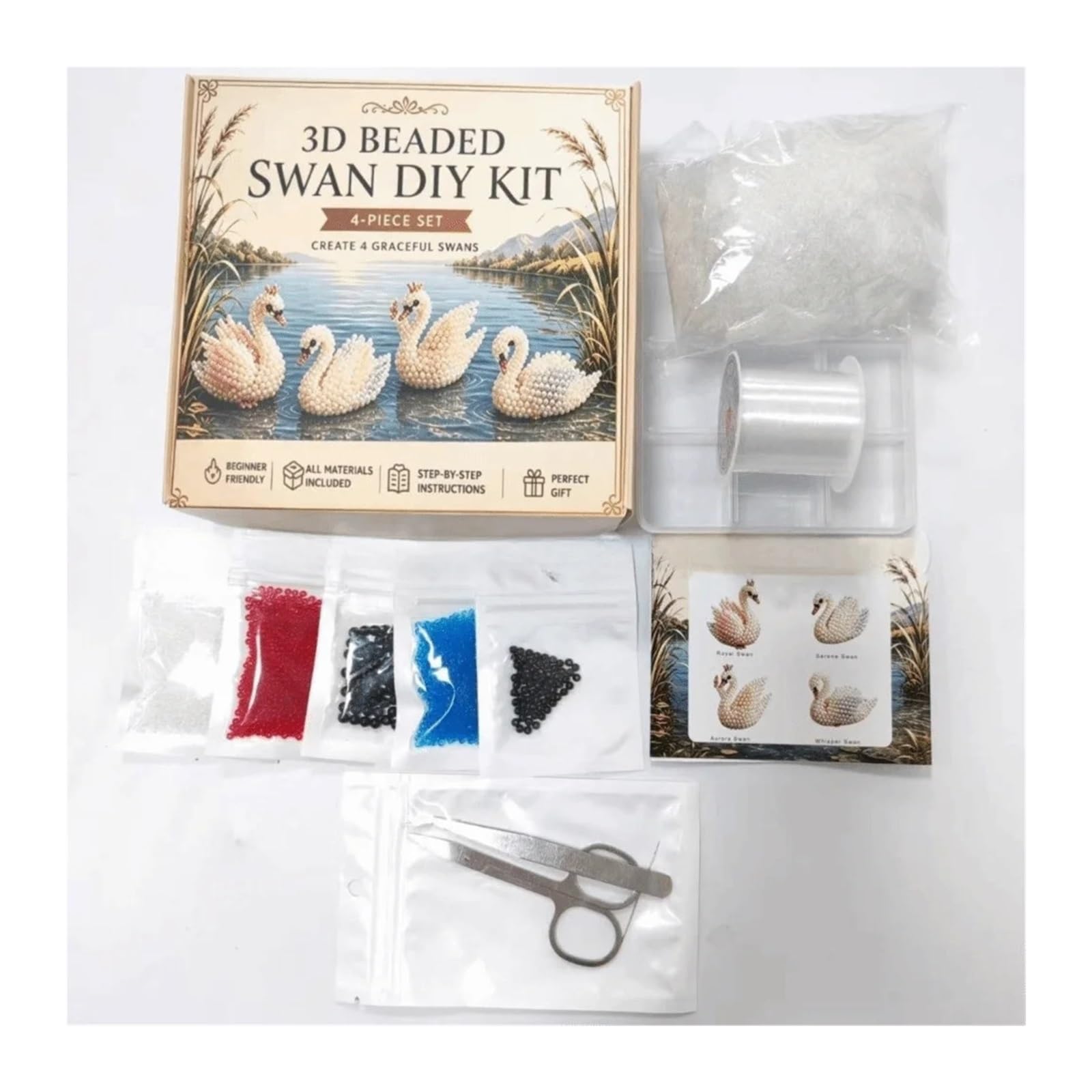 Senyoi DIY Beads kit Handmade DIY Animal Bead Embroidery Kit