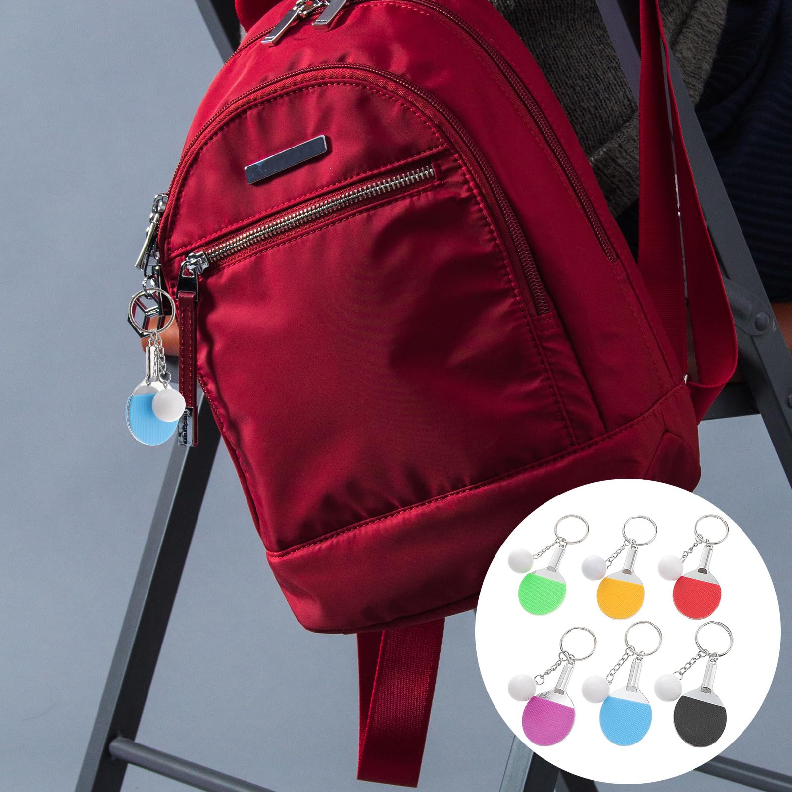 SOIMISS 18 Stück Schläger-Schlüsselanhänger Rucksack-Schlüsselanhänger Auto-Dekoration Schlüsselanhänger Für Autoschlüssel Mini-Pong-Schlüsselanhänger Auto-Schlüsselanhänger