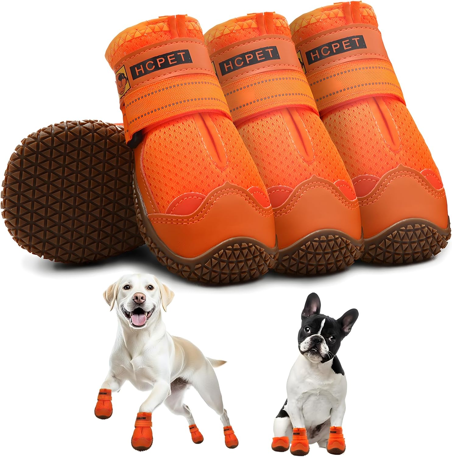 Hcpet Dog Shoes, Breathable Booties, Size 4