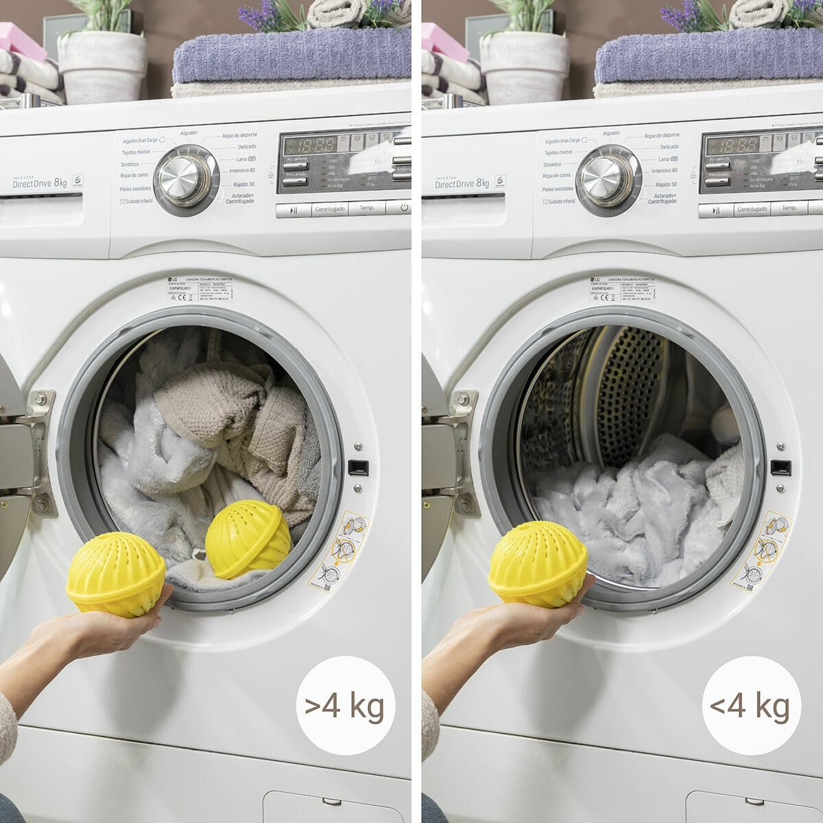 InnovaGoods® Kulki do prania bez detergentu Delieco, pranie bez potrzeby użycia detergentu, z funkcją kulek do prania, kompaktowy i lekki design, idealny do użytku domowego.