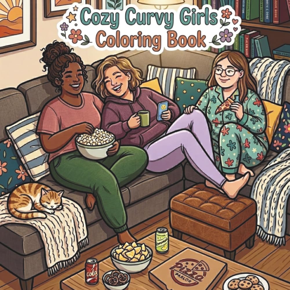 Cozy Curvy Girls Coloring Book