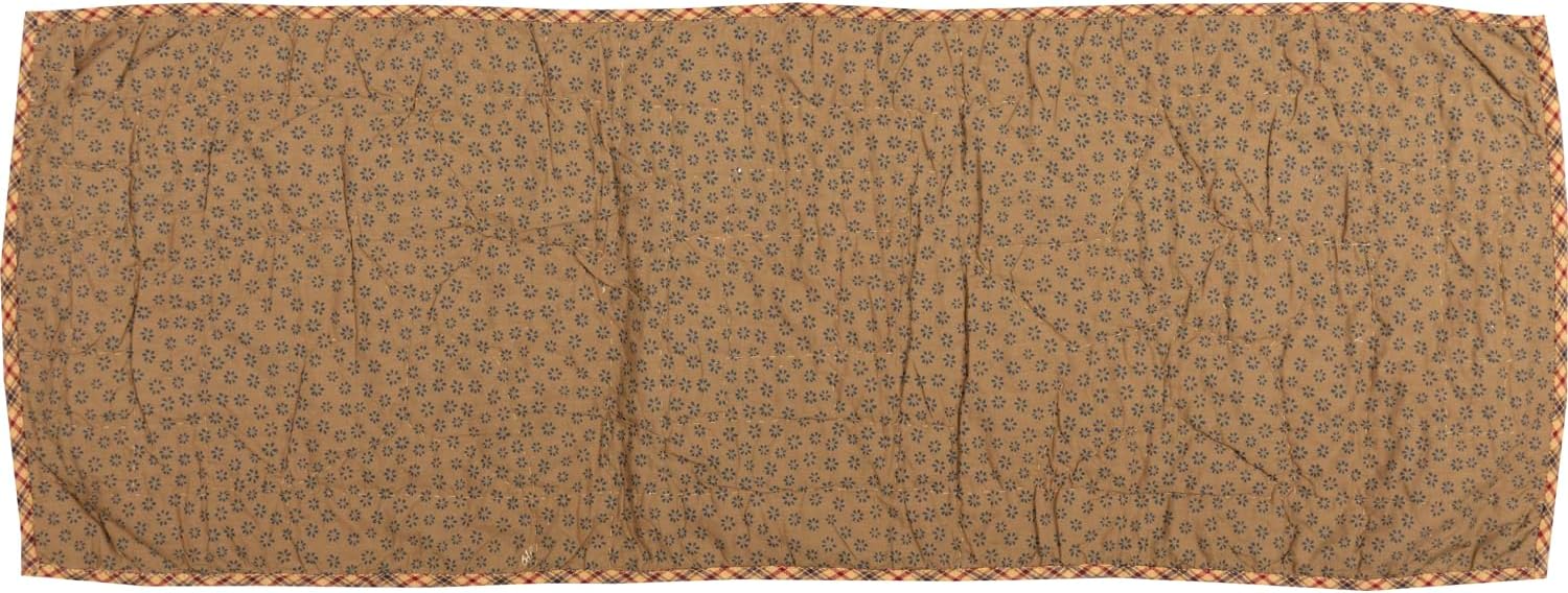 VHC Brands, Arlington, Cotton, 13x36, Patchwork Star, Quilted Runner, Blue