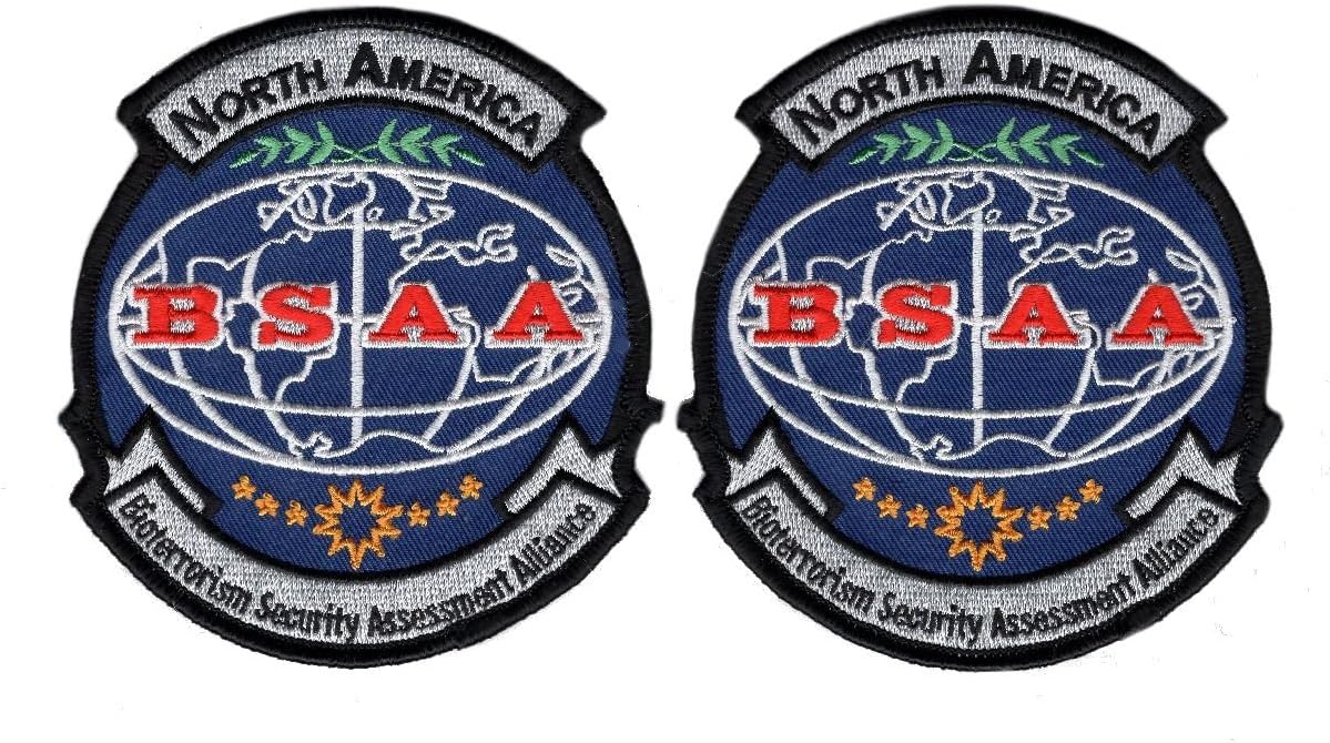 Set of 2 BSAA North America Costume Cosplay Shoulder Patch [Hook Fastener]