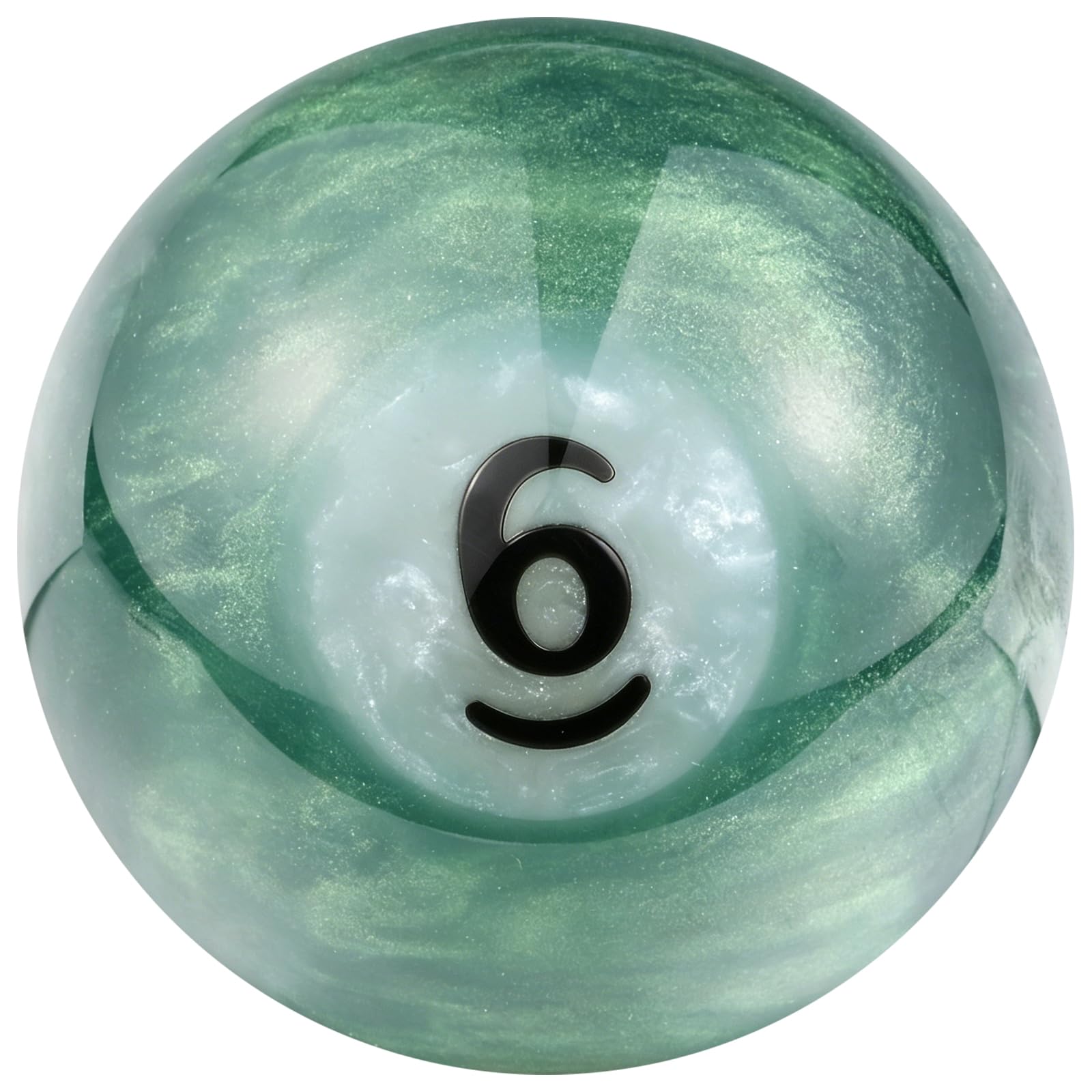 Temzzer Gear Shifter Knob Billiard Shapes Shift Stick Lever Handle Resin Gear Shift Handle for Most Manual Automatic Vehicles M10x1.5 M10x1.25 M8x1.25 (Green 6)