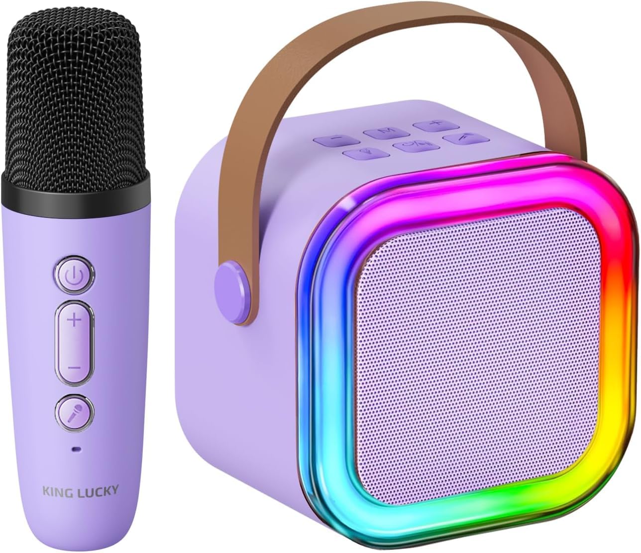 Kinglucky Karaoke Mic with Speaker for Kids Machine with 2 Wireless Microphones Include Night Light Karaoke Birthday Christmas Gift for 3-14 Years Old Girls Boys Voice Changer-image-33