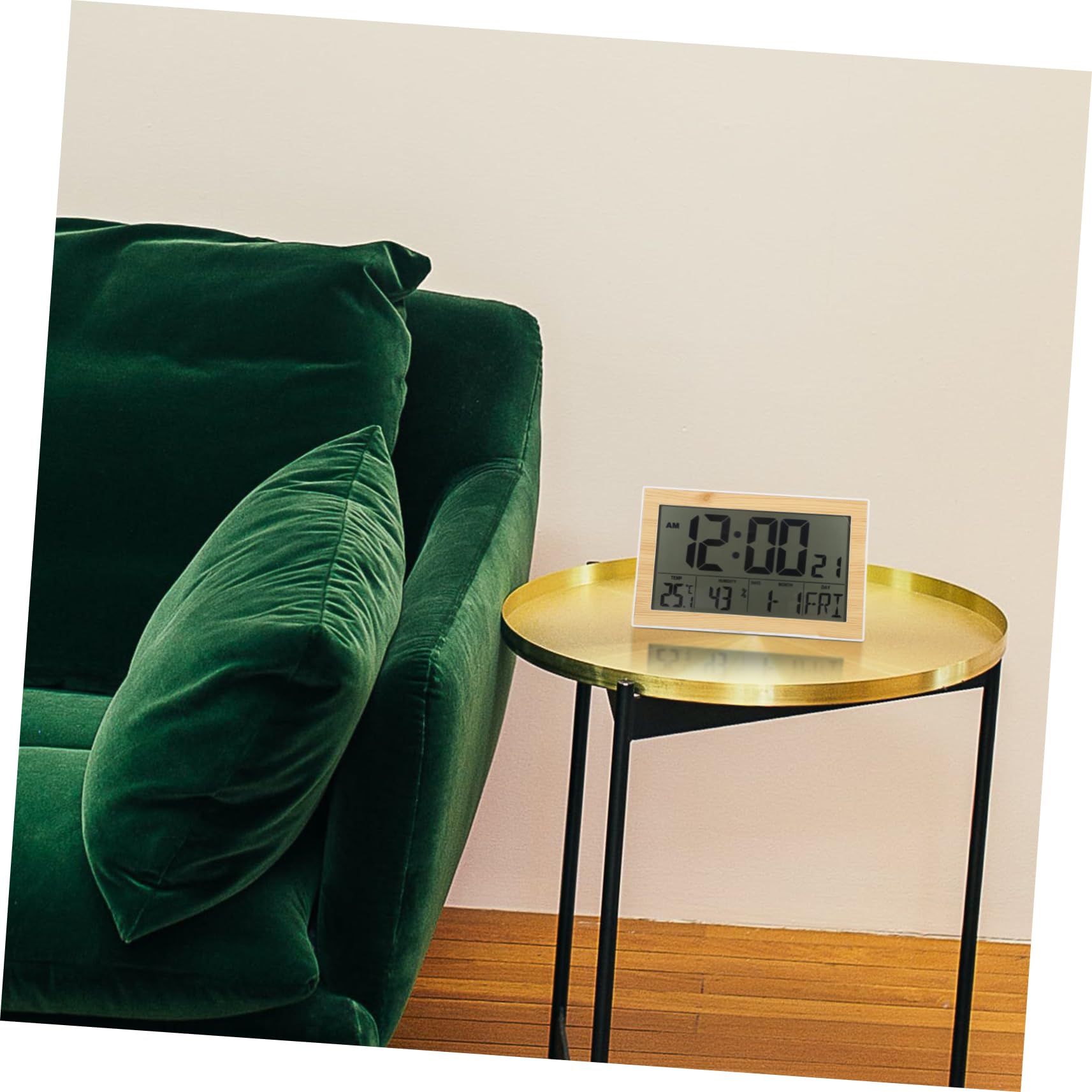 ABOOFAN Orologio Digitale da Parete Termometro Automatico Display Grande Design in Abs Leggero e Compatto per Soggiorno e Camera
