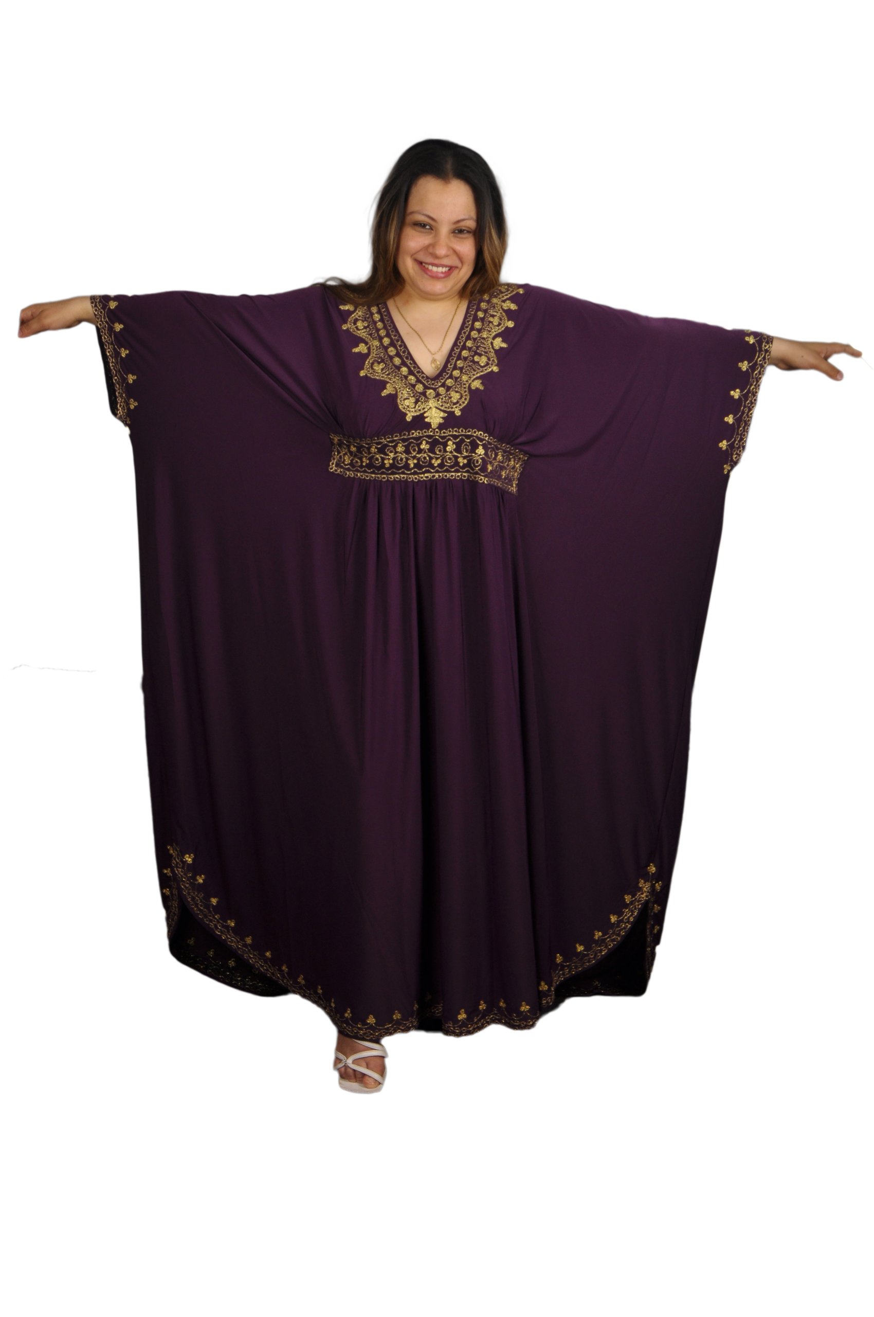 Damen Kaftan im Oriental Style, Einheitsgröße: M bis 3XL (40-58)