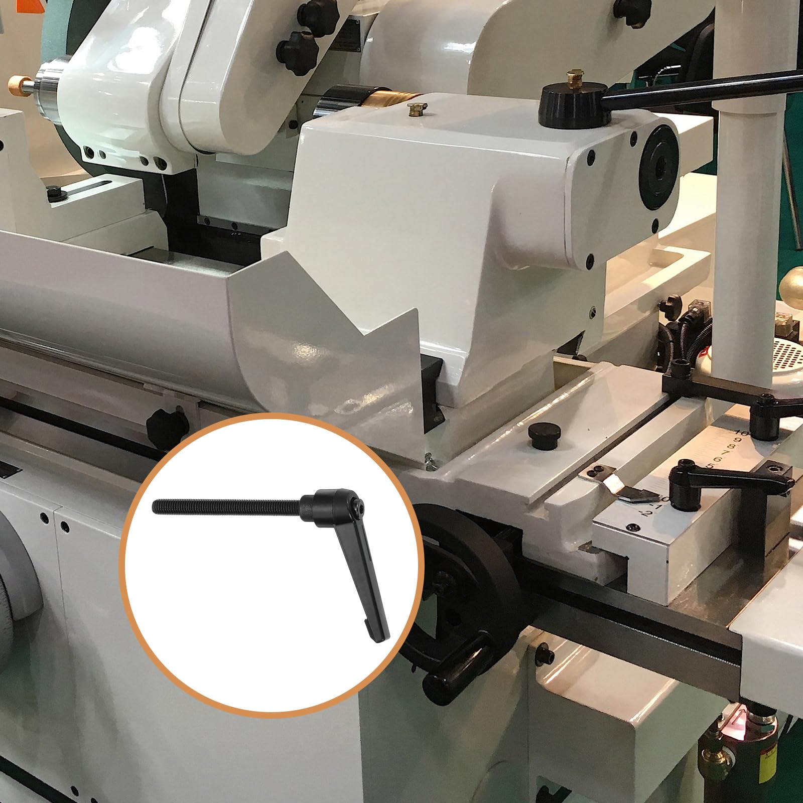 QUARKZMAN M8 x 80 mm regulowany uchwyt mocujący męski przycisk grzechotki zwalniający dźwignia blokująca, regulowana metalowa rączka do tokarki maszyn, czarna