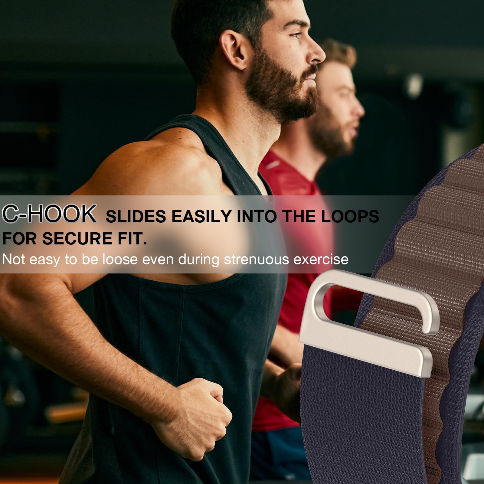 MRAIN-H Cinturino Alpine Loop in nylon compatibile con Cinturino Apple Watch Ultra 2 1 49mm 46mm 45mm 44 mm cinturino regolabile per iWatch Serie SE 10/9/8/7/6/5/4/3/2/1