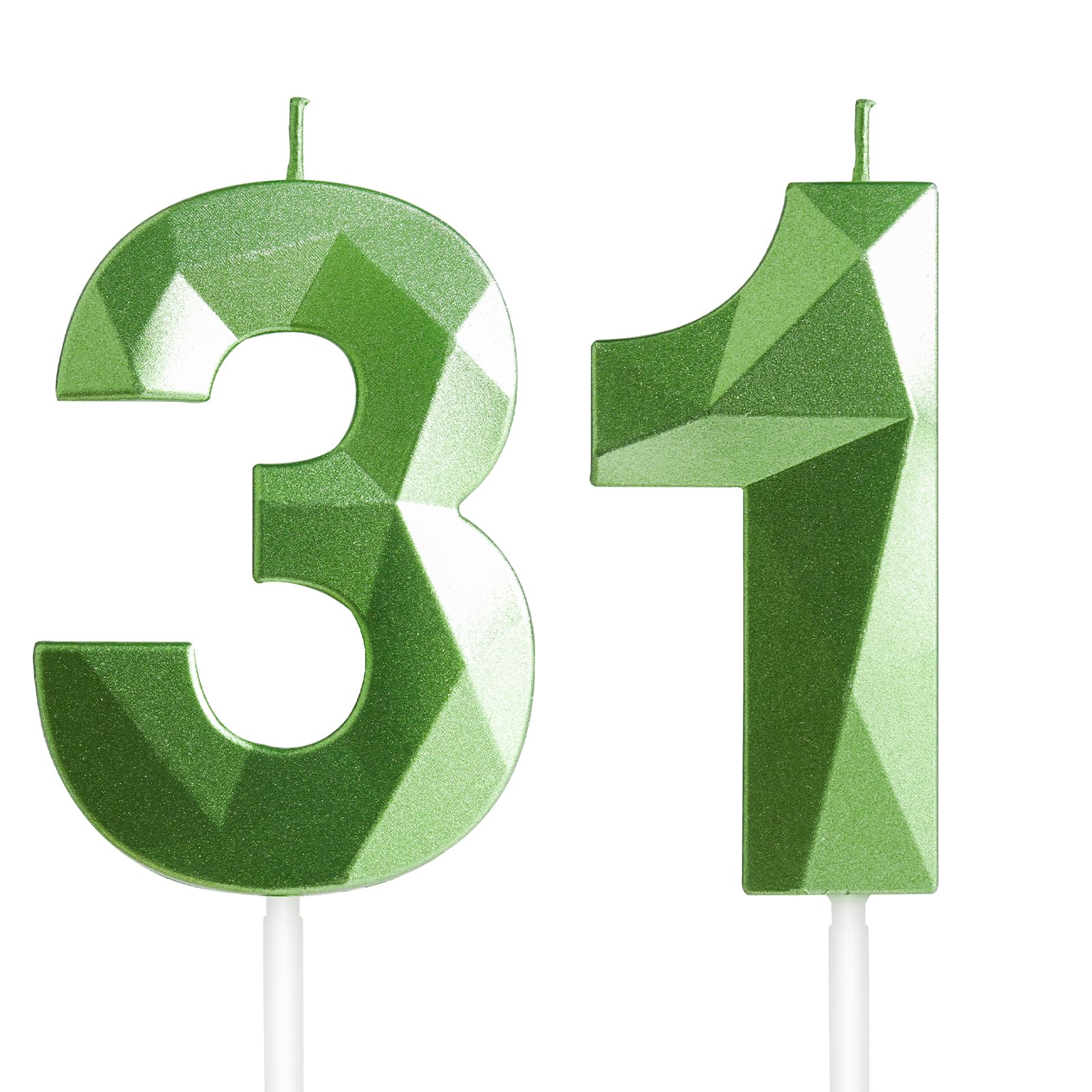 Yiran 50th Birthday Candles, Gold Number 50 Happy Birthday Candles, Cake Topper Decorations for Birthday Party, Wedding Anniversary Celebration Supply — view 125