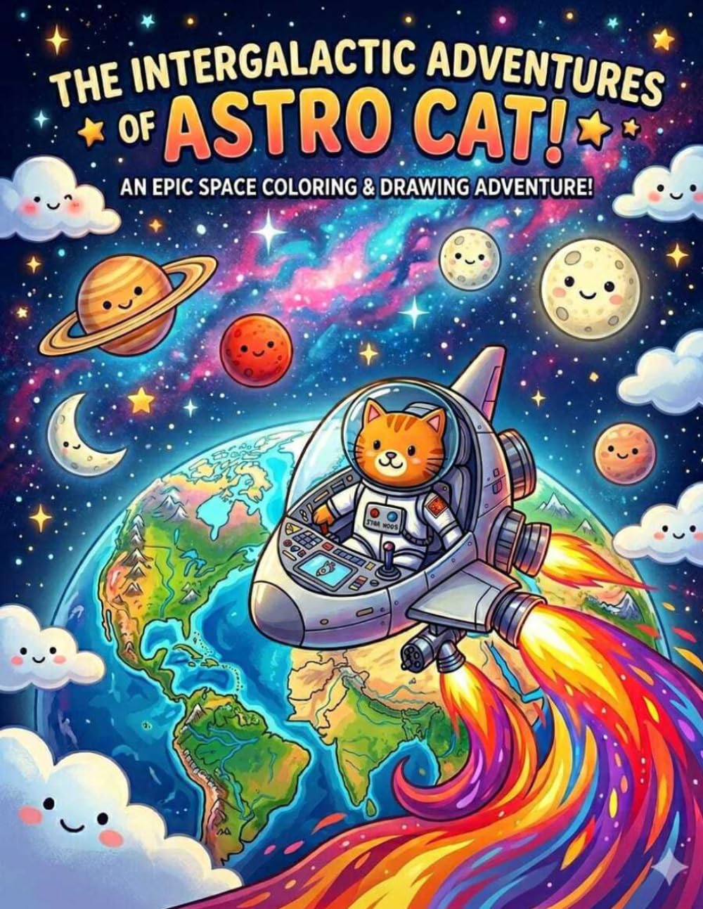 The Intergalactic Adventures of Astro Cat: Coloring Book