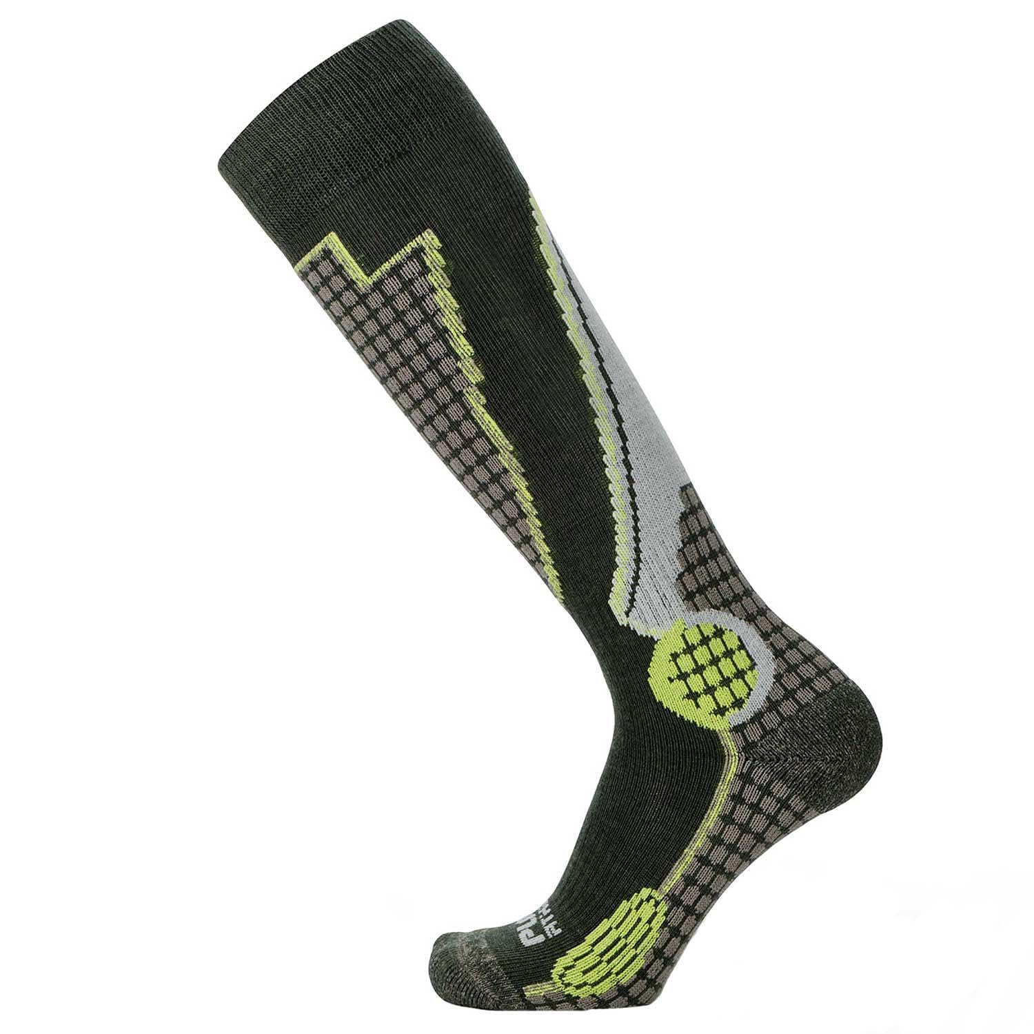Pure Athlete High Performance Wool Ski Socks - Thermal Warm Merino Wool OTC Sock, Men Women