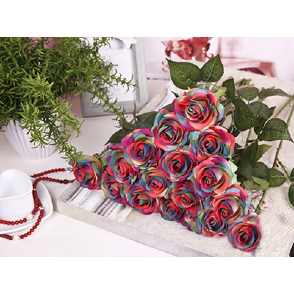 Fleurs artificielles en soie lot de 20 roses réalistes pour déco de mariage et maison