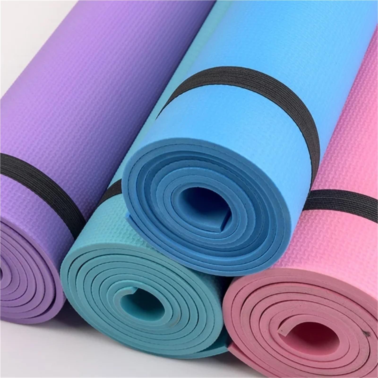 Tappetino Yoga Tappetino yoga da 4 mm EVA antiscivolo Fitness Slim Home Gym Tappetini for esercizi Pilates Pad