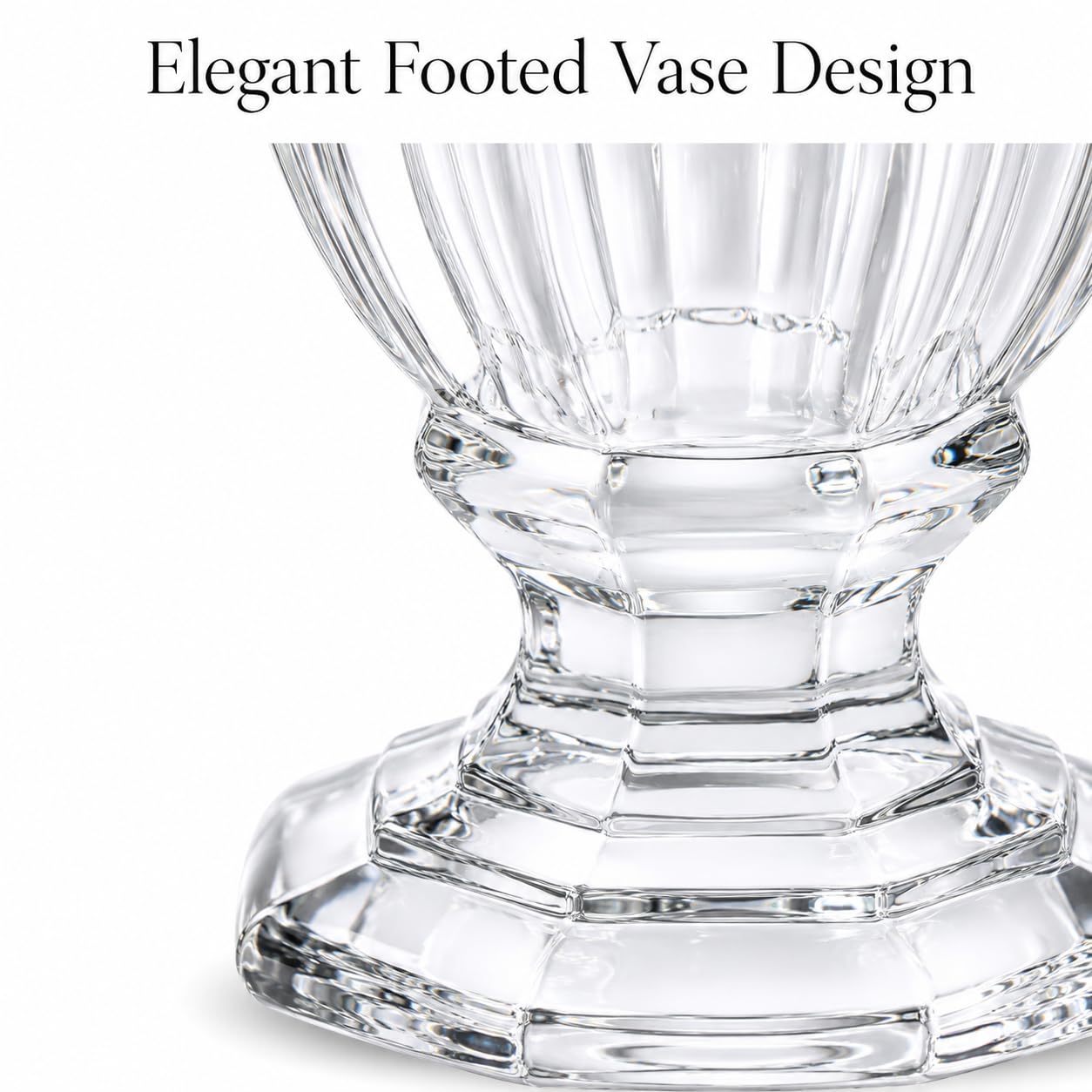 Best Antique Celery Vase Picks for 2026 1 Qelunaro Celery Vase, 11 in / 28 cm Footed Fluted Glass Flower Vase — product photo