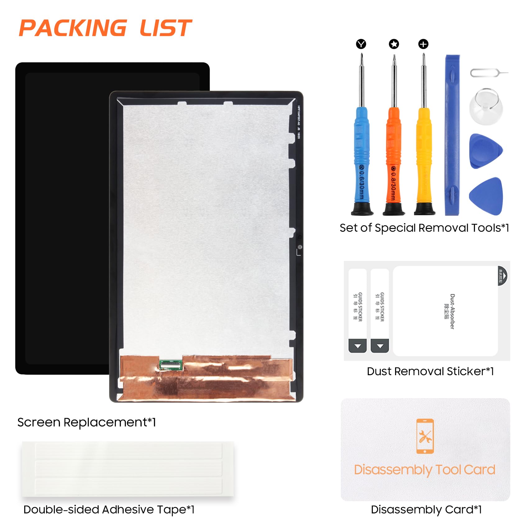 Pantalla LCD para Samsung Galaxy Tab A7 reemplazo de pantalla para Samsung Tab A7 SM-T500 Pantalla LCD de 10.4 pulgadas, pantalla táctil digitalizador, placa de vidrio, montaje completo con reparación