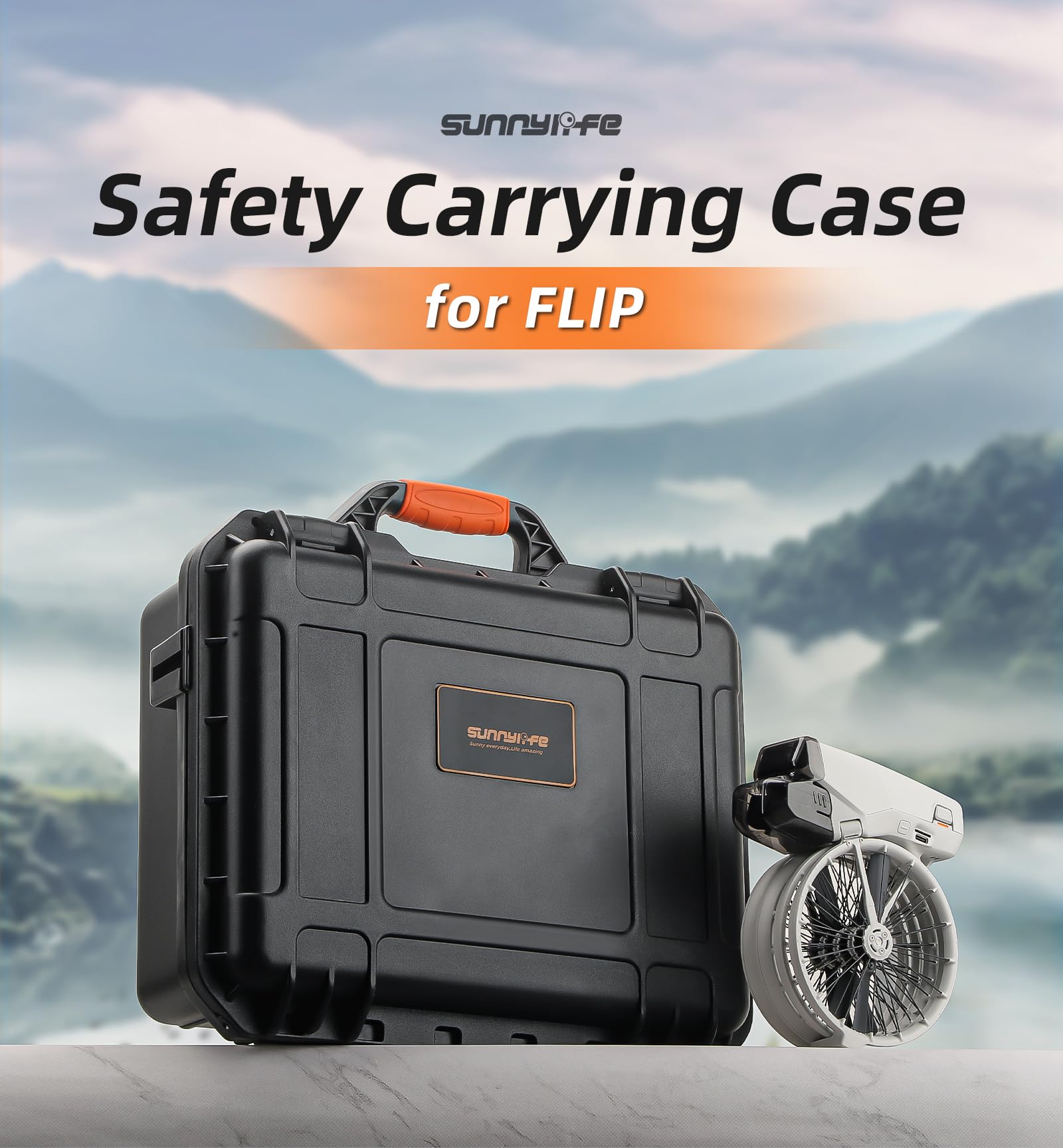 Genérico Funda de Seguridad para dji Flip Drone Accesorio, Impermeable Duro Caso de Gran Capacidad de Almacenamiento Drone Bolsa de protección Maleta