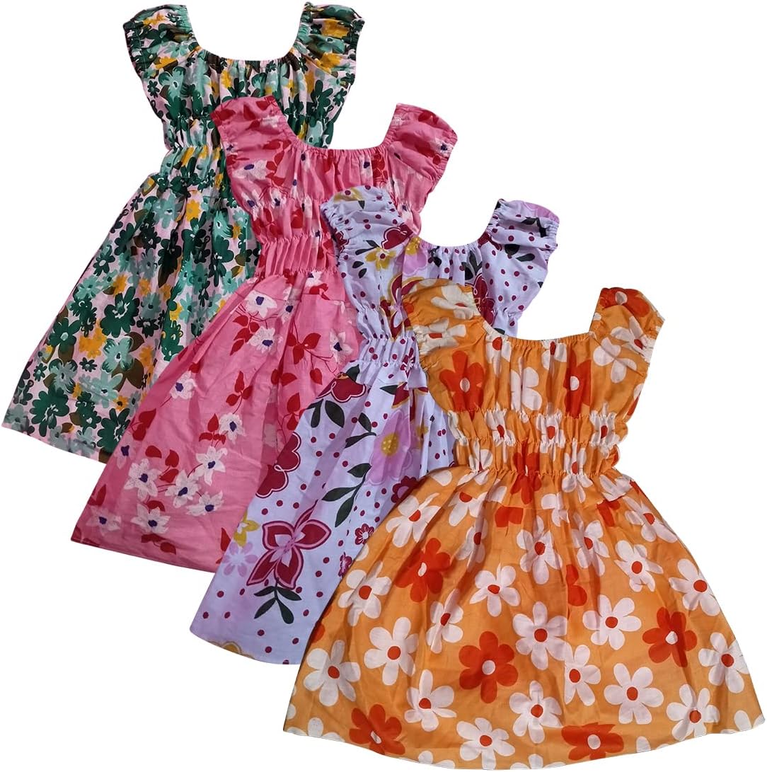 TVESA Baby Girl Regular Frock Pack of 4