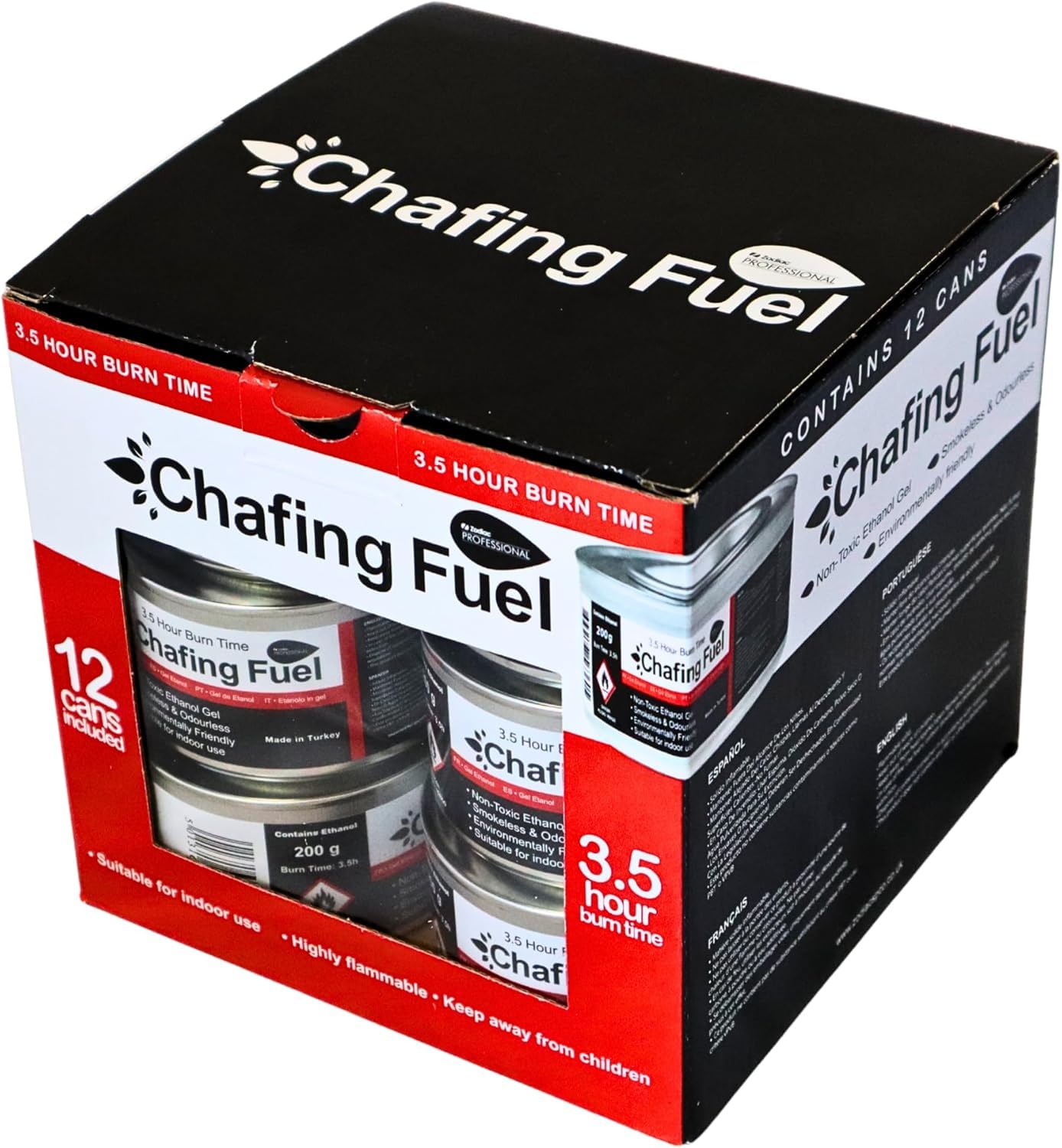 12 x 3.5 Hour Chafing Dish Fuel Gel Cans (12 Tins pack)