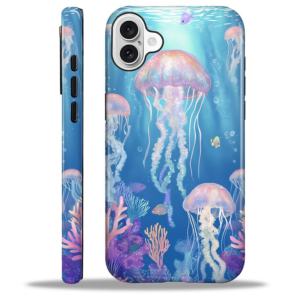 Yesad Case for iPhone 16 Plus, Hybrid 2-Layer Case, Shockproof Military-Grade Protection Durable Anti-Scratch Phone Case for Woman Man Boy Girl,