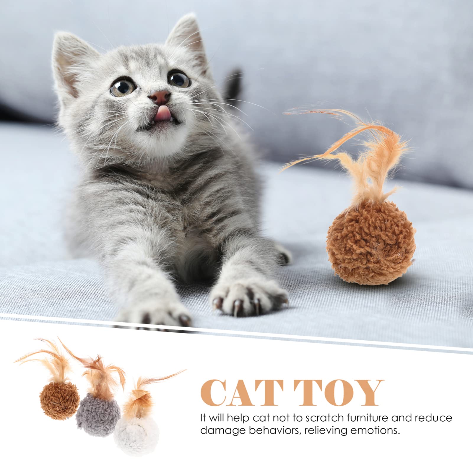 Kisangel 45piezas Juguete Interactivo para Gatos De De Juguete De Peluche y Cascabeles Estimula La Curiosidad y Diversión De Tu Gatito