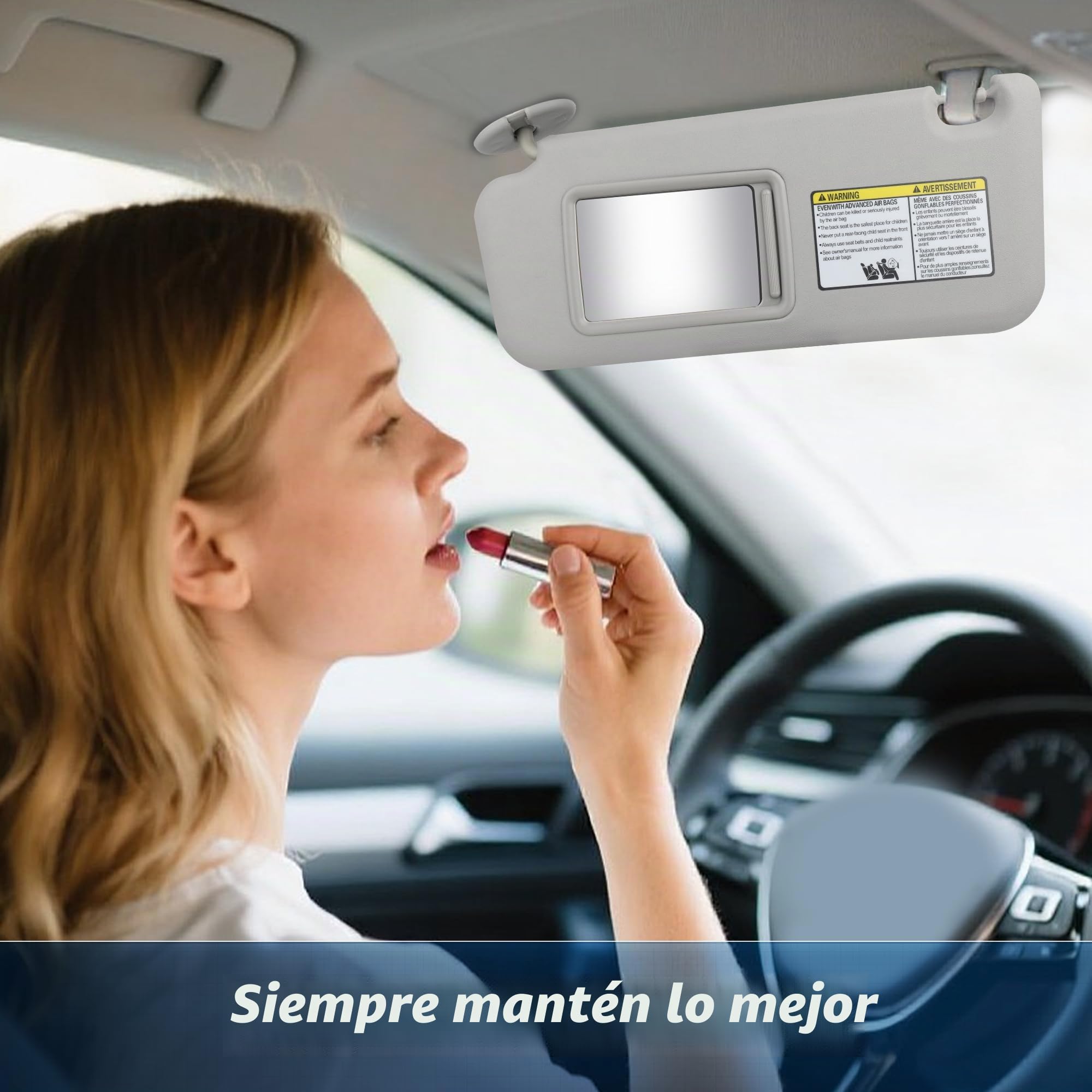 Visor solar gris para Toyota RAV4 2006 2007 2008 2009 2010 2011 2012 2013 con techo corredizo y luz, parabrisas izquierdo del lado del conductor. Reemplaza # 74320-42500-B0, 74320-42500-B3, 74320