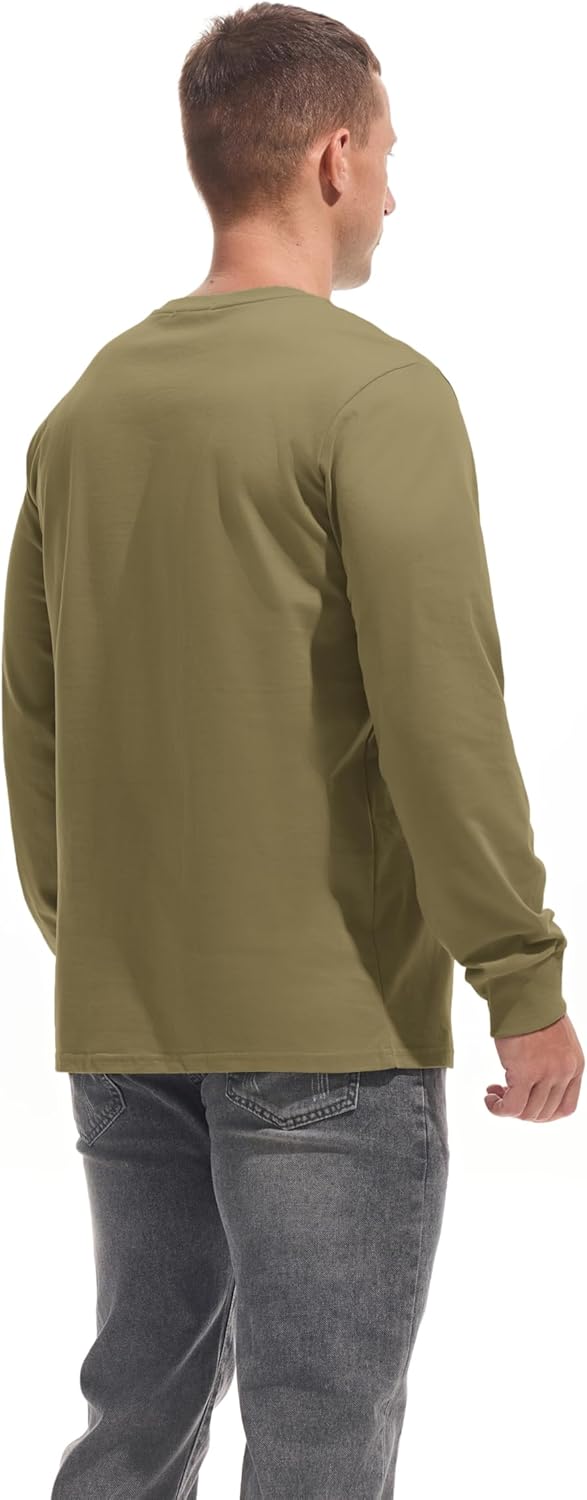 VEIISAR Men's Heavy Weight Crew Neck T-Shirt Mens Premium Cotton Tee - Pre Shrunk S-3XL - Image 2