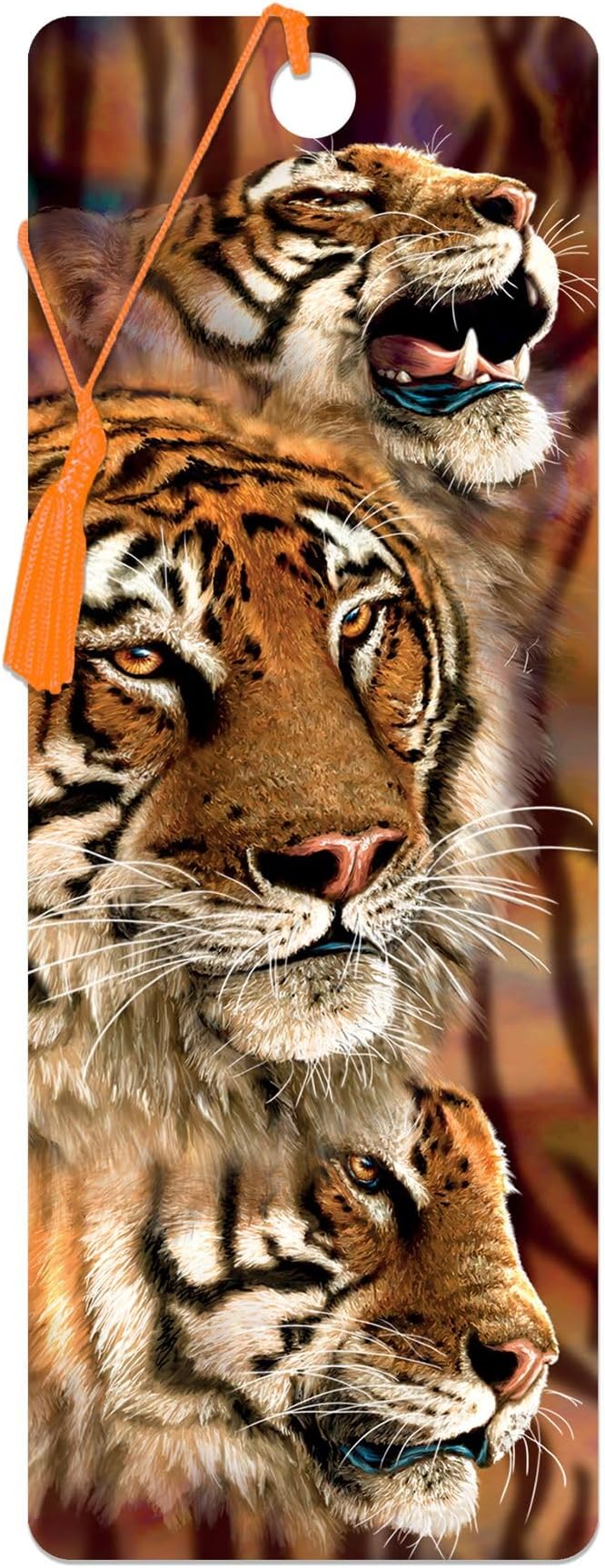 3D LiveLife Bookmark - Tiger Stripes from Deluxebase. A Tiger Bookmark with lenticular 3D Artwork Licensed from Renowned Artist Steven Michael Gardner