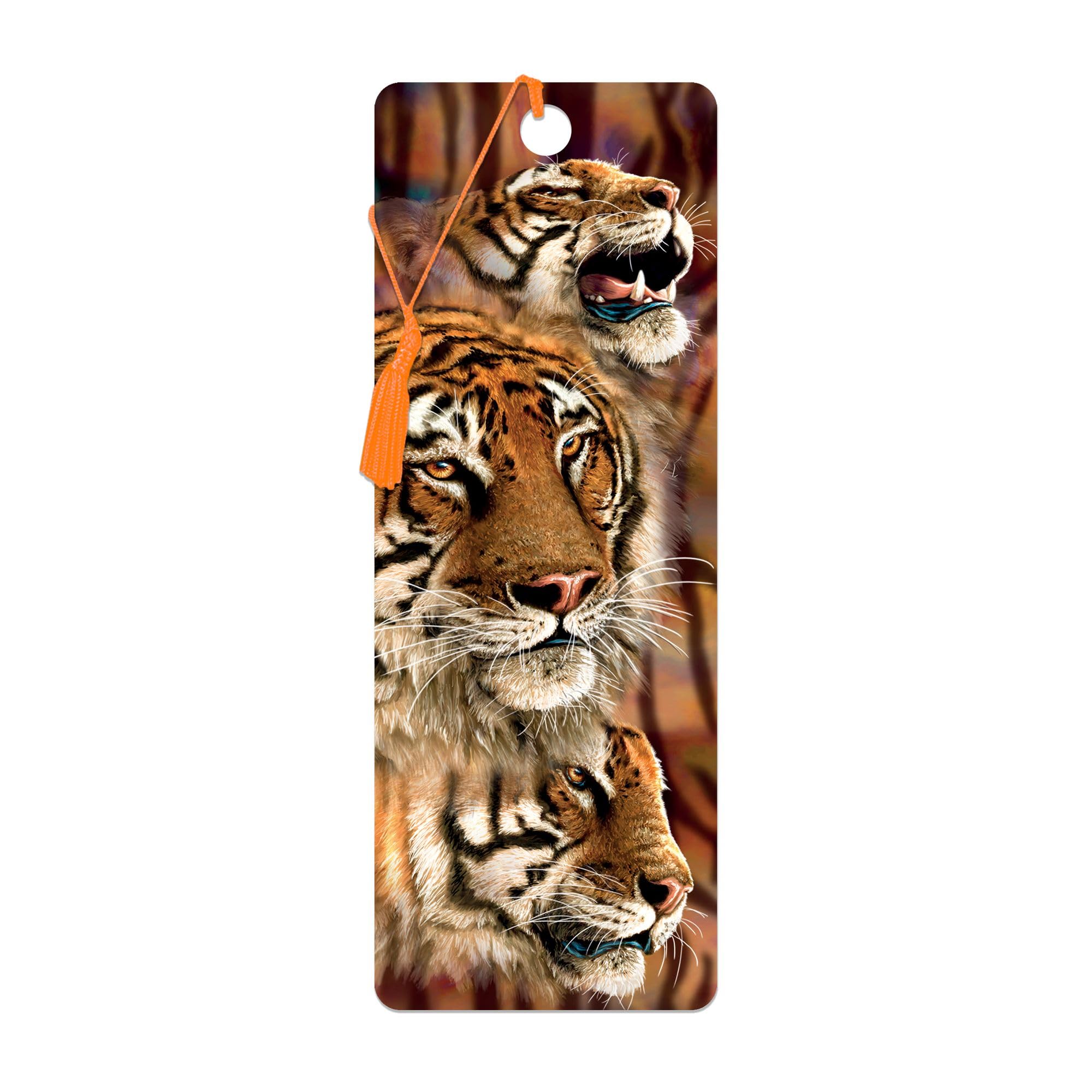 3D LiveLife Bookmark - Tiger Stripes from Deluxebase. A Tiger Bookmark with lenticular 3D Artwork Licensed from Renowned Artist Steven Michael Gardner