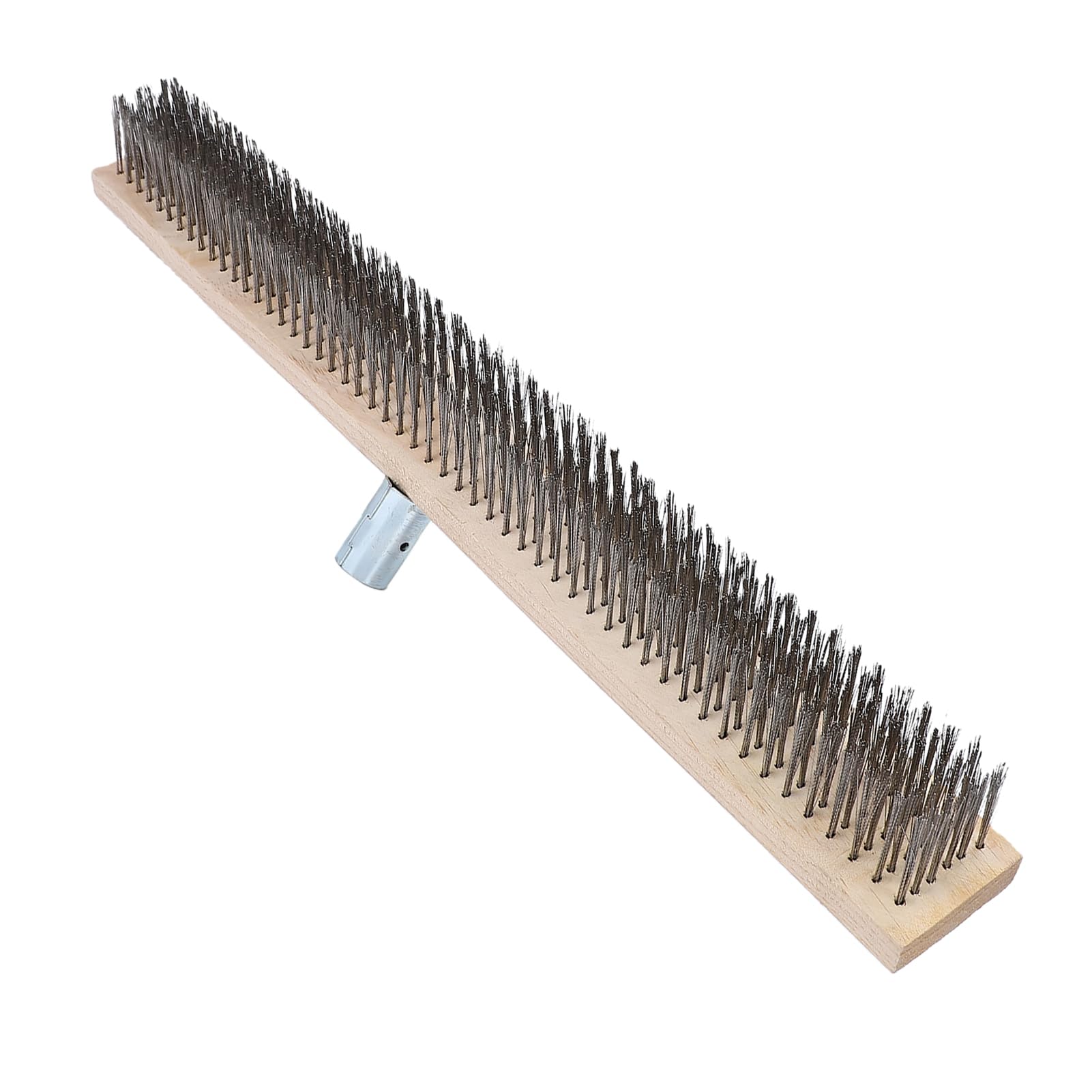 Bewinner Cepillo para Fregar Pisos de Alta Resistencia de 60 Cm, Cepillo de Limpieza de Alambre de Acero Inoxidable para Terraza de Entrada, Fregadora de Superficies Rugosas de Garaje de Hormigón,