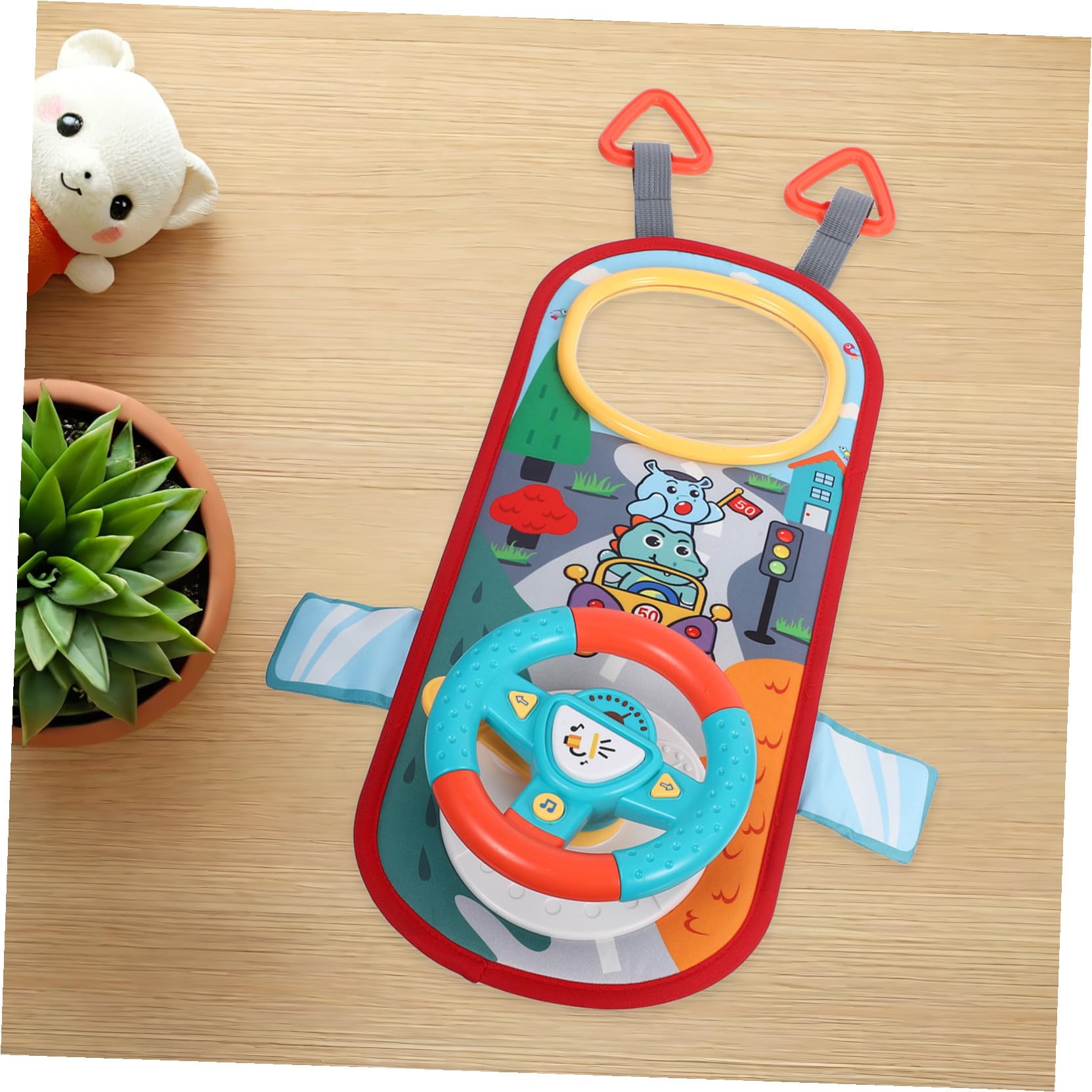Toddmomy Gioco per Simulazione Guida Auto Educativo Interattivo Portatile per Seggiolino Veicolo Design Robusto e Leggero per Giochi Genitore-figlio