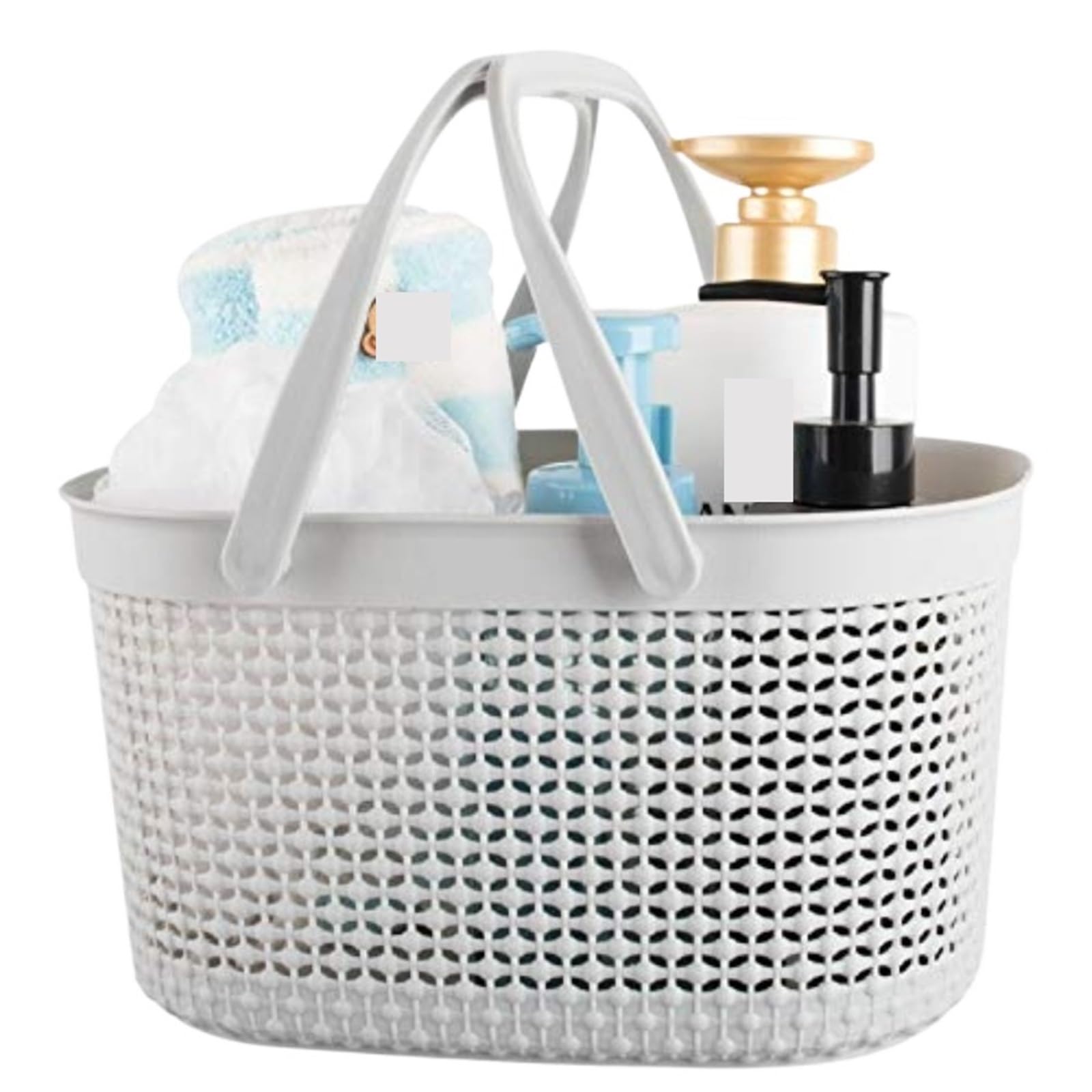 WSQHAO 2Pcs Portable Shower Caddy Basket, Plastic Organizer Storage Tote With Handles For Bathroom, College Dorm for Shower
