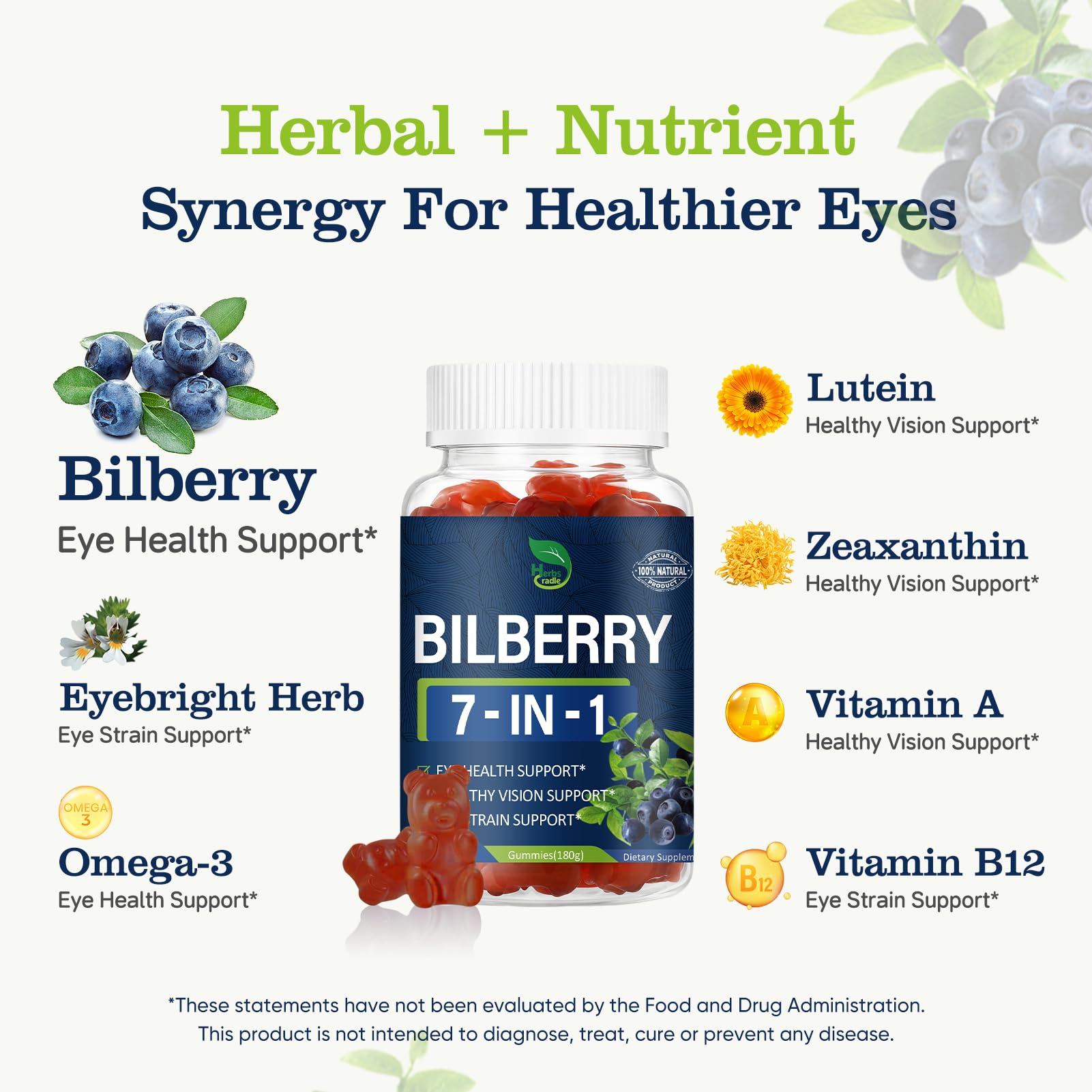 Bilberry Extract Gummies for Eye Health Support, 60Count — Amazon image 4