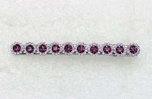 Miniatura 6 de Faship Preciosa pinza de pelo de cocodrilo con diseño floral de cristal transparente