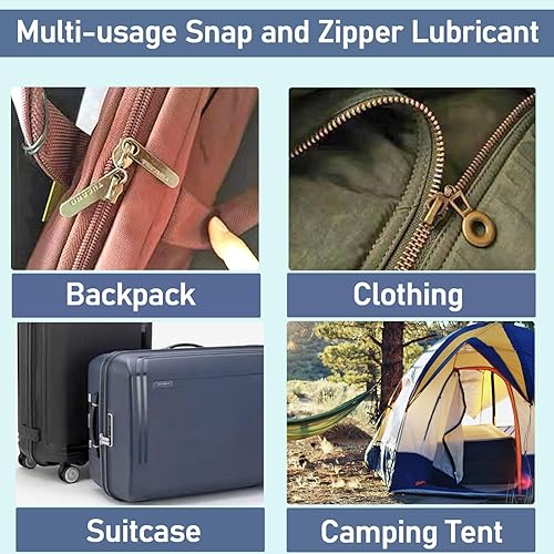 Miniatura 6 de Snap and Zipper Lubricant Zip Wax for Boat Care, Zipper Wax Lubricant Stick, Marine Snap Lube for Boating Accessories, Canvas & Outdoor Clothing