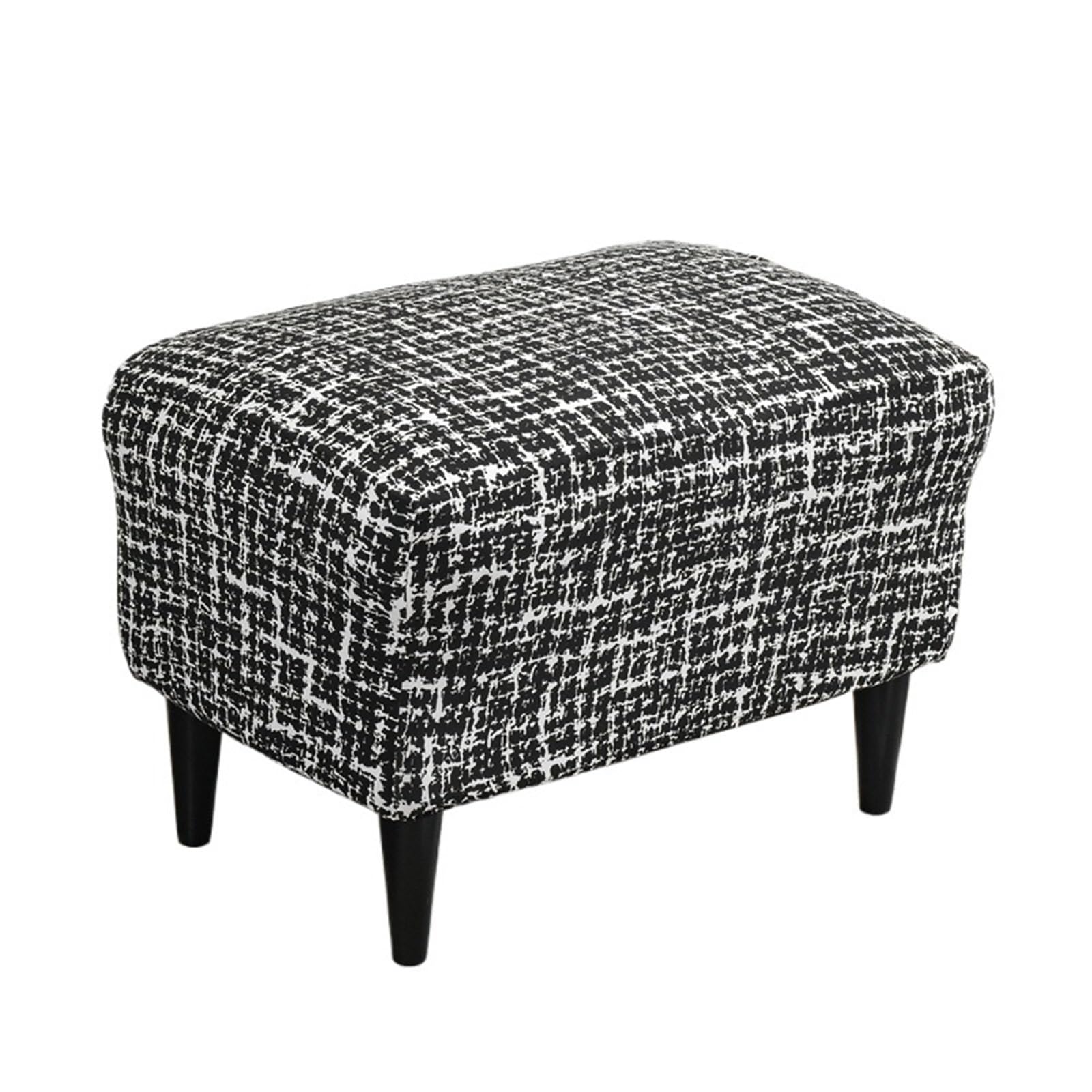 YXINAER Foot Stool Cover 1pcs Spandex Footstool Cover Washable Ottoman Covers Stretch Footrest Protective Slipcovers Living Room Home(A11)