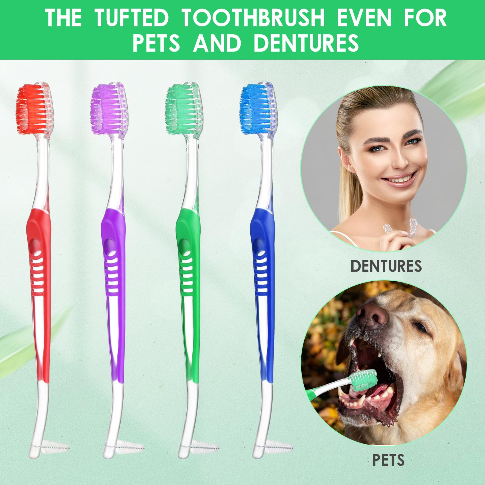 Tyqour Paquete de 4 cepillos para dientes con cabeza interproximal, cepillo de dientes de ortodoncia para aparatos ortopédicos, cerdas suaves de doble extremo para limpieza de dientes Ortho Brace