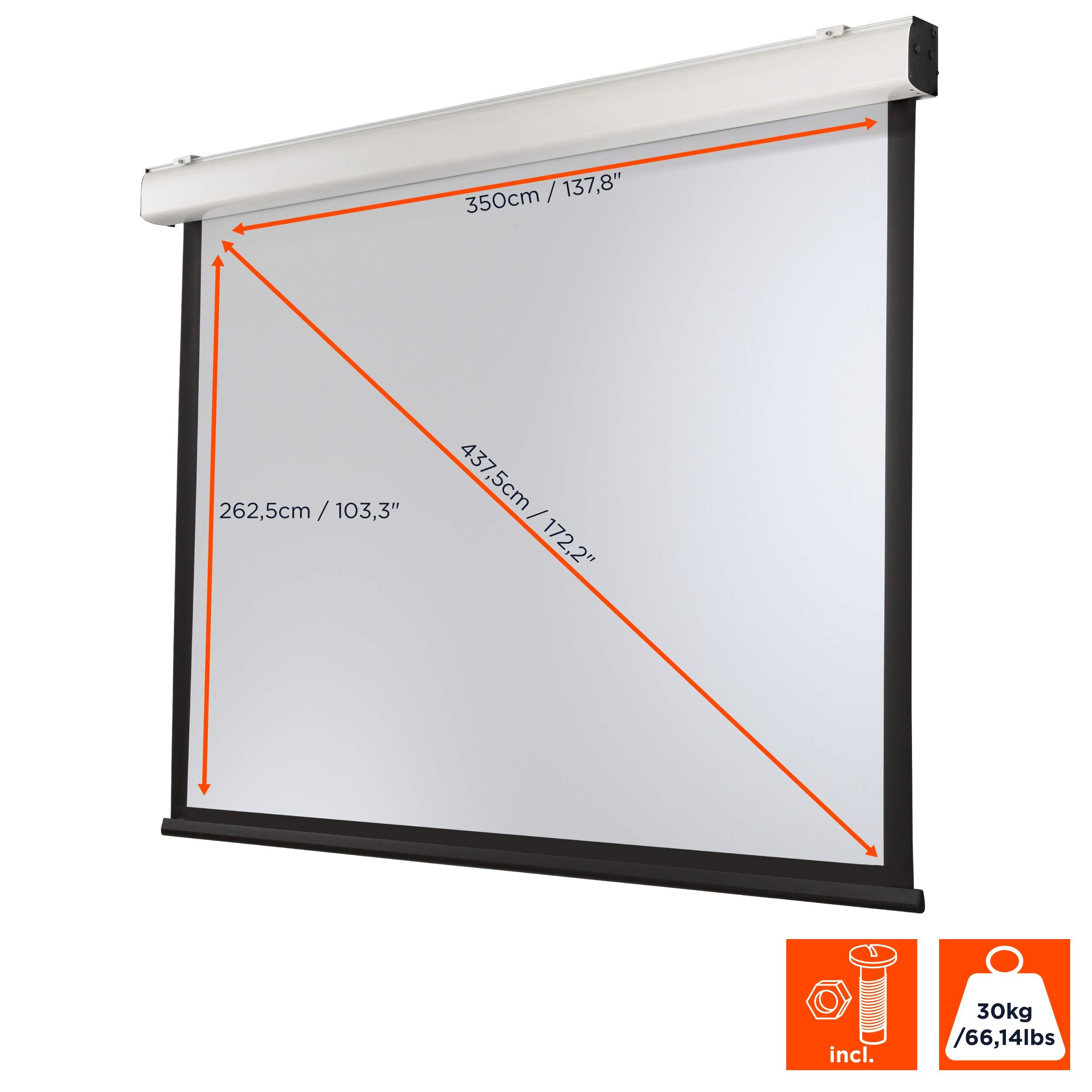 celexon Expert XL écran de Projection motorisé 175" | 350x265cm 4:3