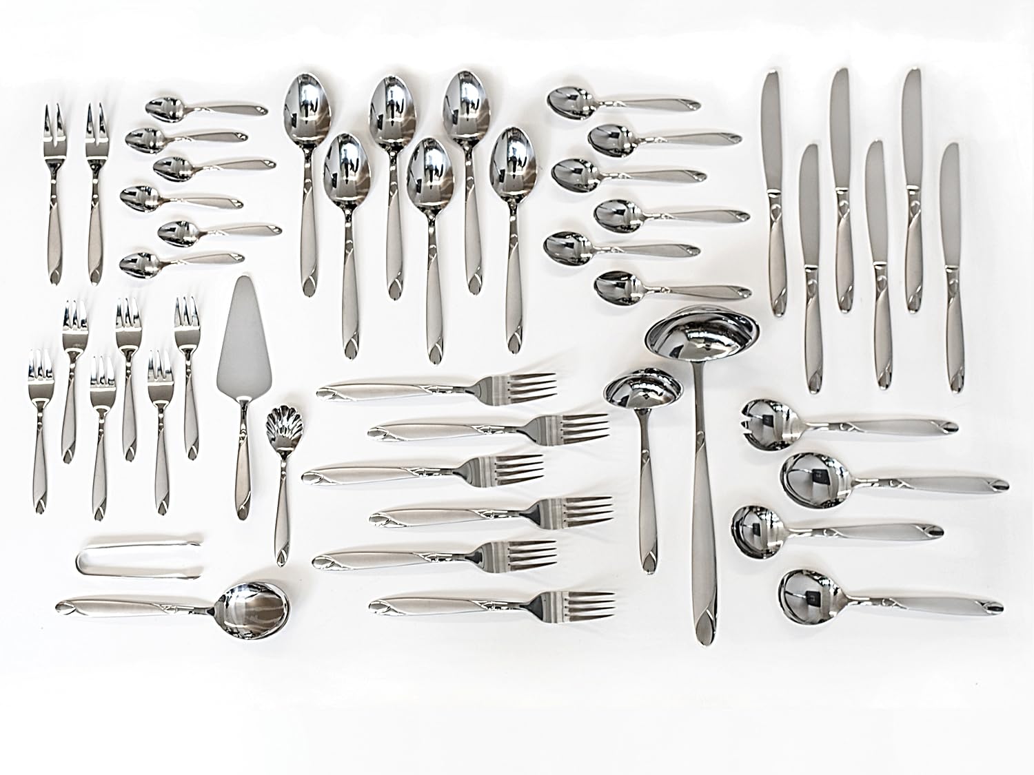 Edelstahl Besteck Set 72 Teile ohne Koffer – Messer, Gabel, Löffel (Model 3000)