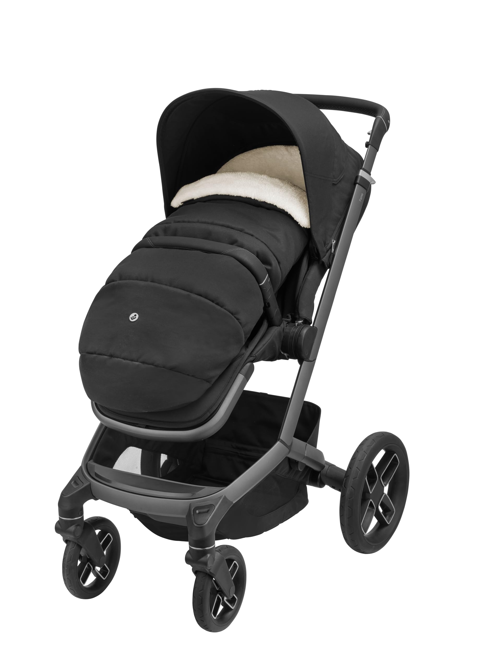 Maxi-Cosi Pram Footmuff for Maxi-Cosi Strollers, Cosy Toes, from Birth up to 3.5 Years, Warm Fleece Lined Baby Footmuff, Twillic Graphite