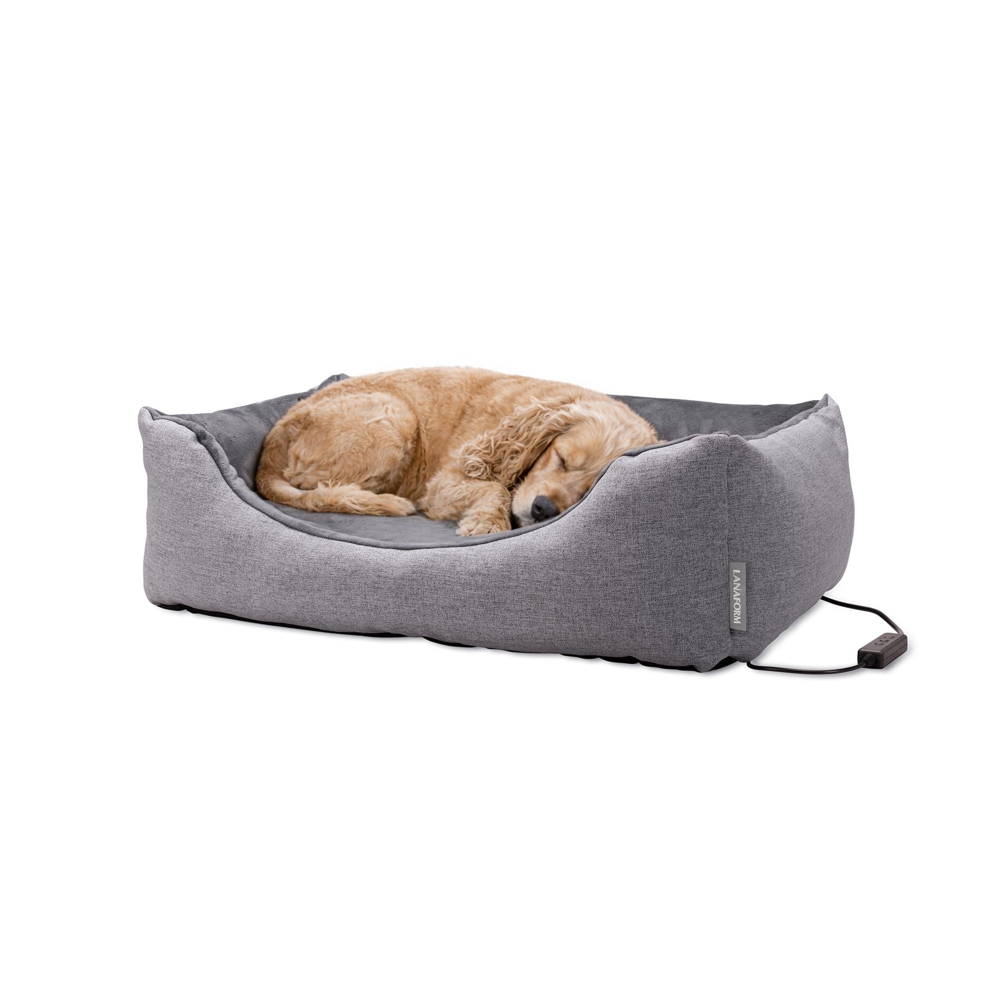 Heat Nest - Cama Calefactable Perro Gato - Cama Térmica Mascotas - Cojín Calor 3 Niveles - Nido Invierno Waterproof - Detección Inteligente Presencia – Cesta Lavable Suave Confort