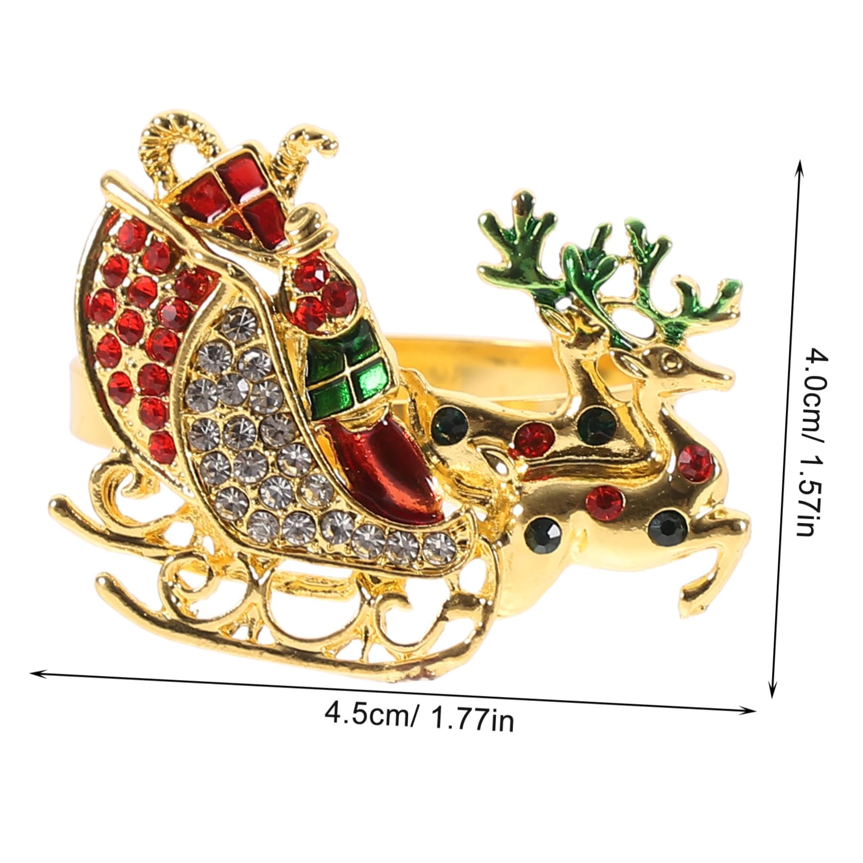 Alipis 2 Sätze Teiliges Weihnachts Napkin Ringe Mit Elch Design Serviettenhalter Für Festliche Tischdekoration Für Weihnachten Hochzeiten Und Partys 6 Stück * 2